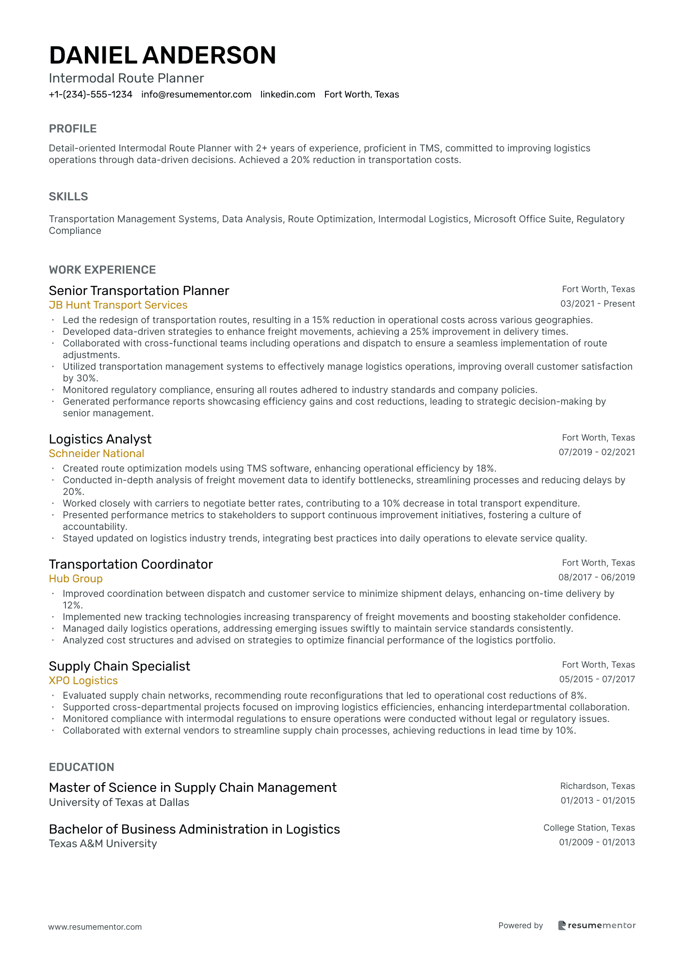 Intermodal Route Planner