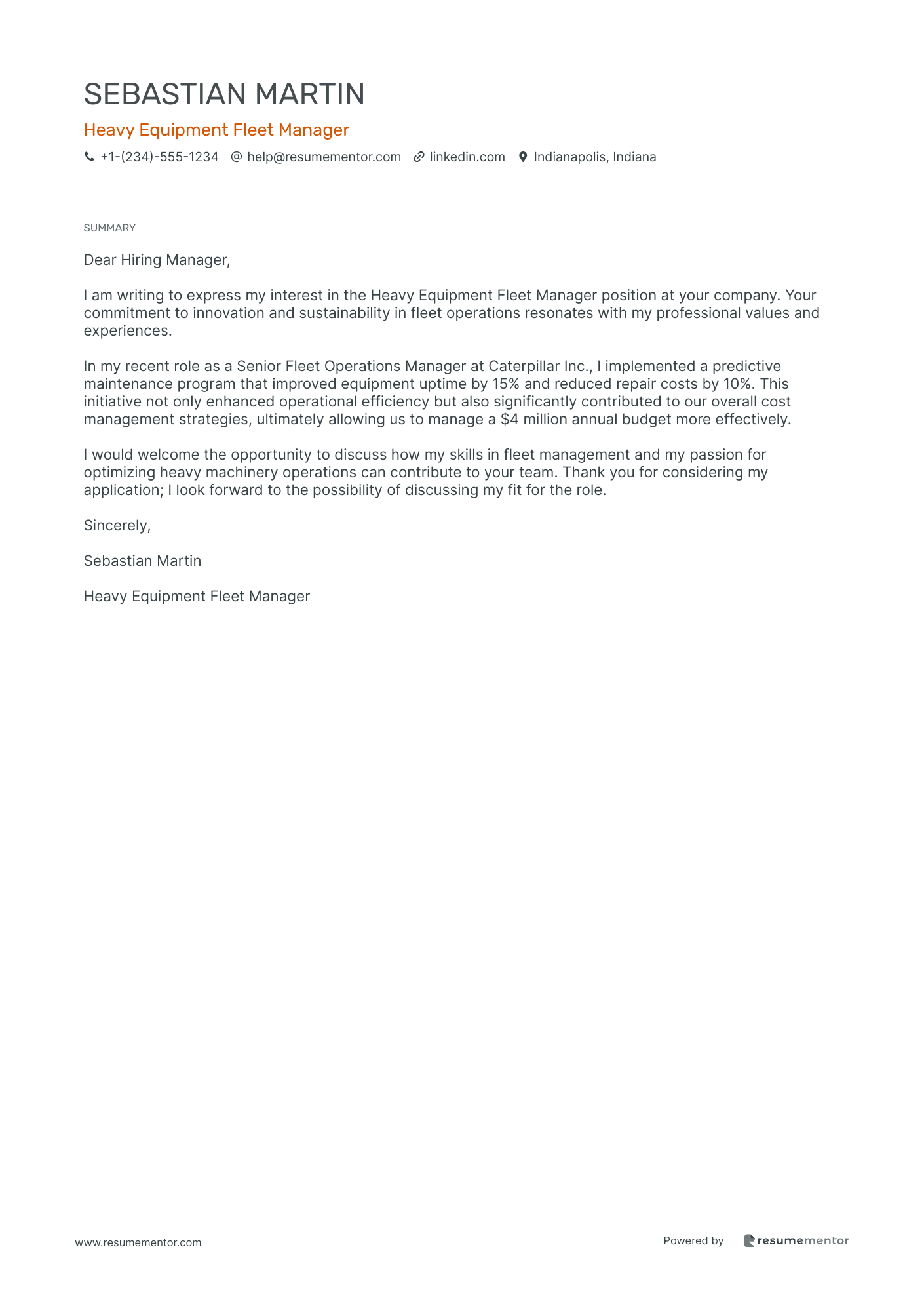 Heavy Equipment Fleet Manager
