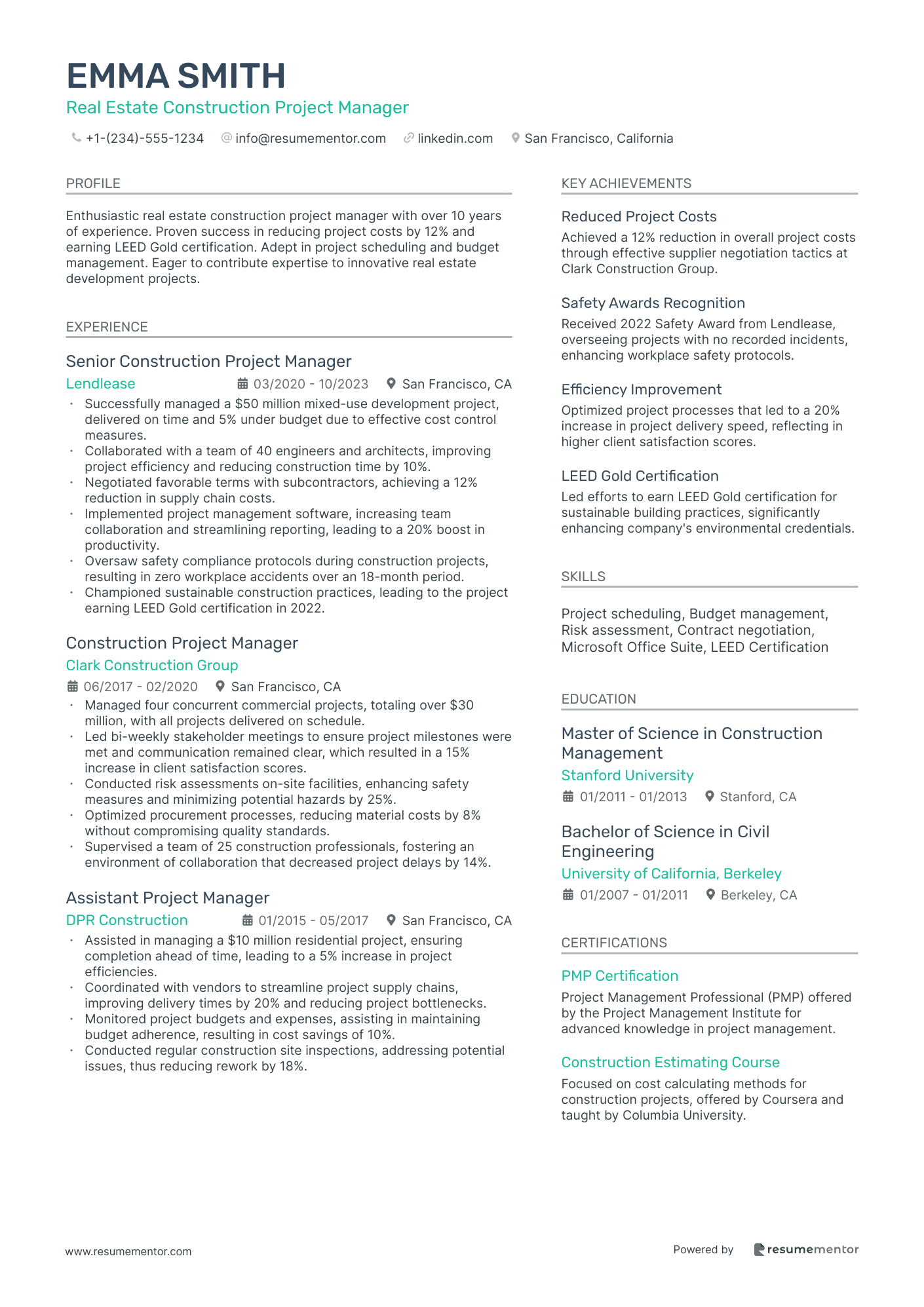 Real Estate Construction Project Manager