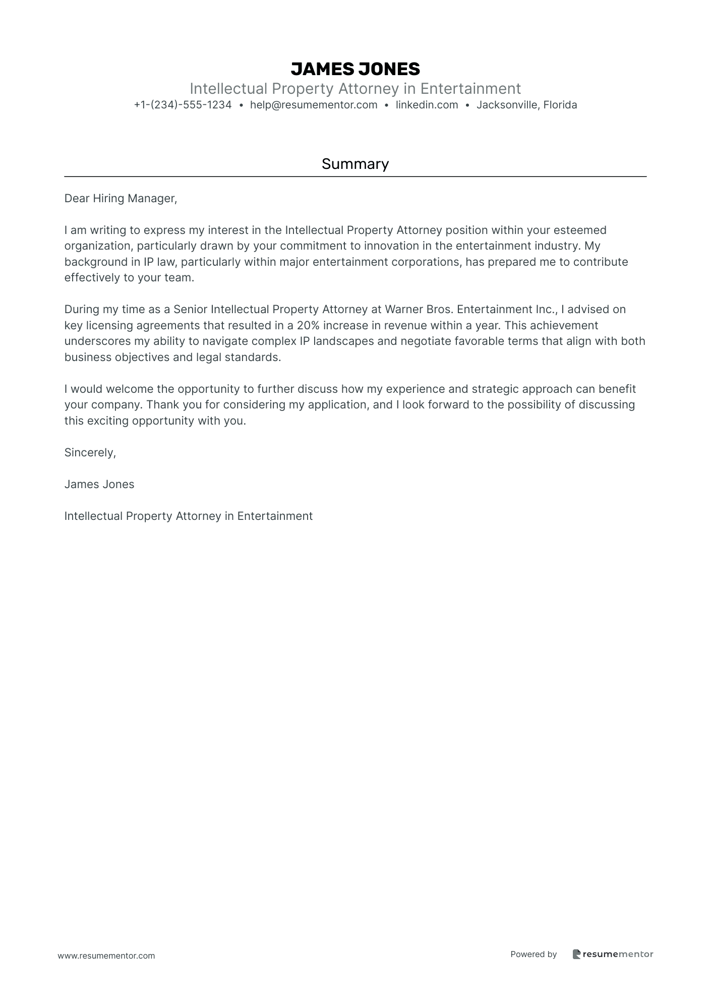 Intellectual Property Attorney in Entertainment