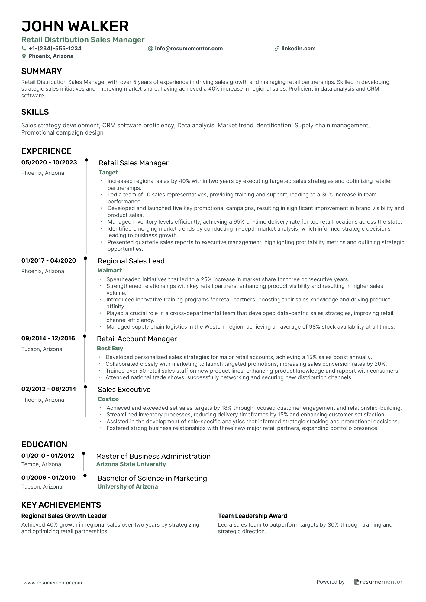 Retail Distribution Sales Manager