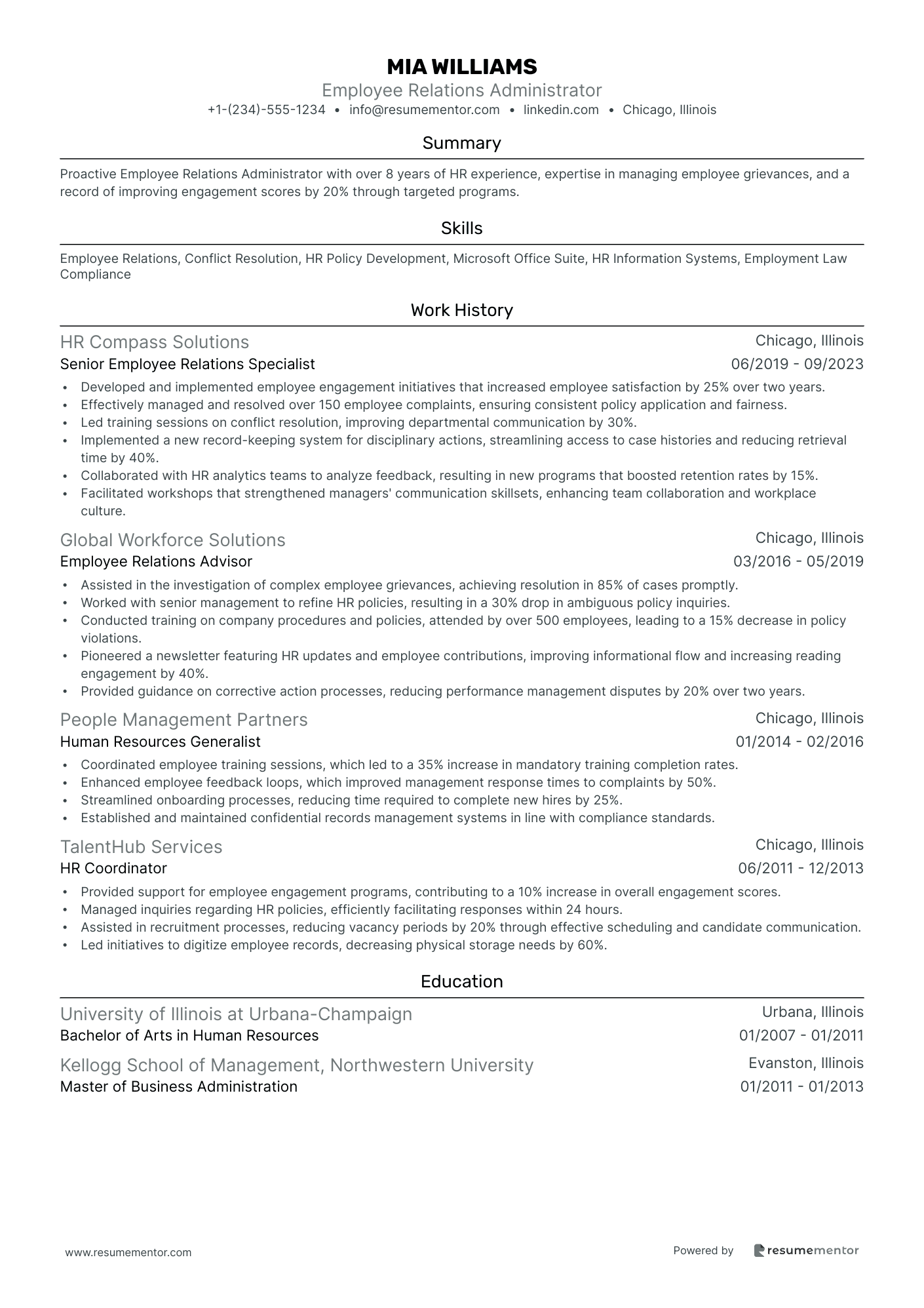 Employee Relations Administrator