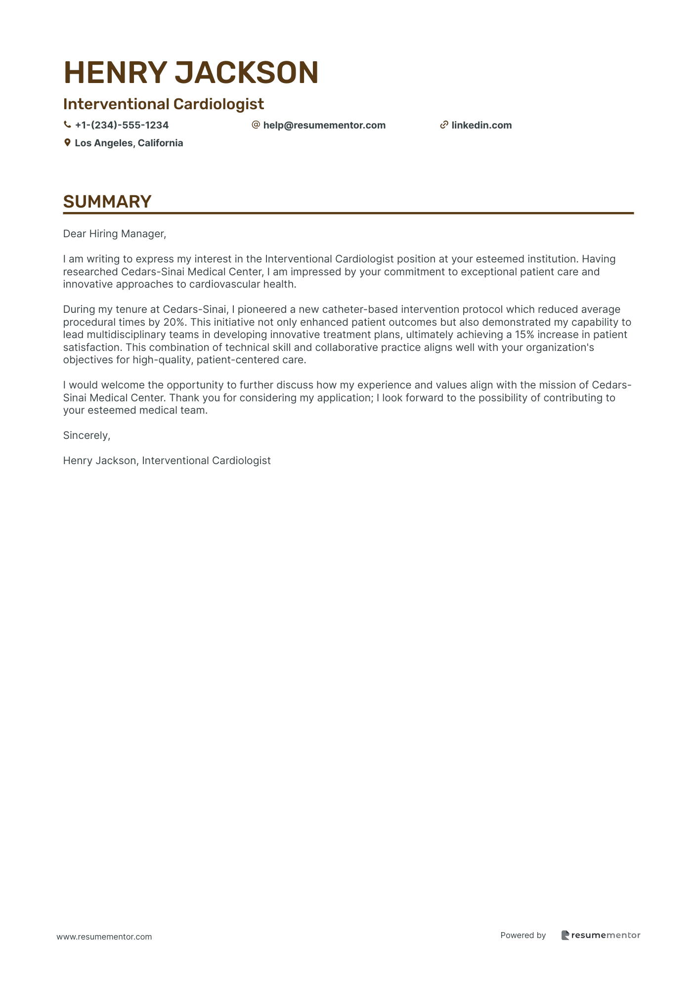 Interventional Cardiologist