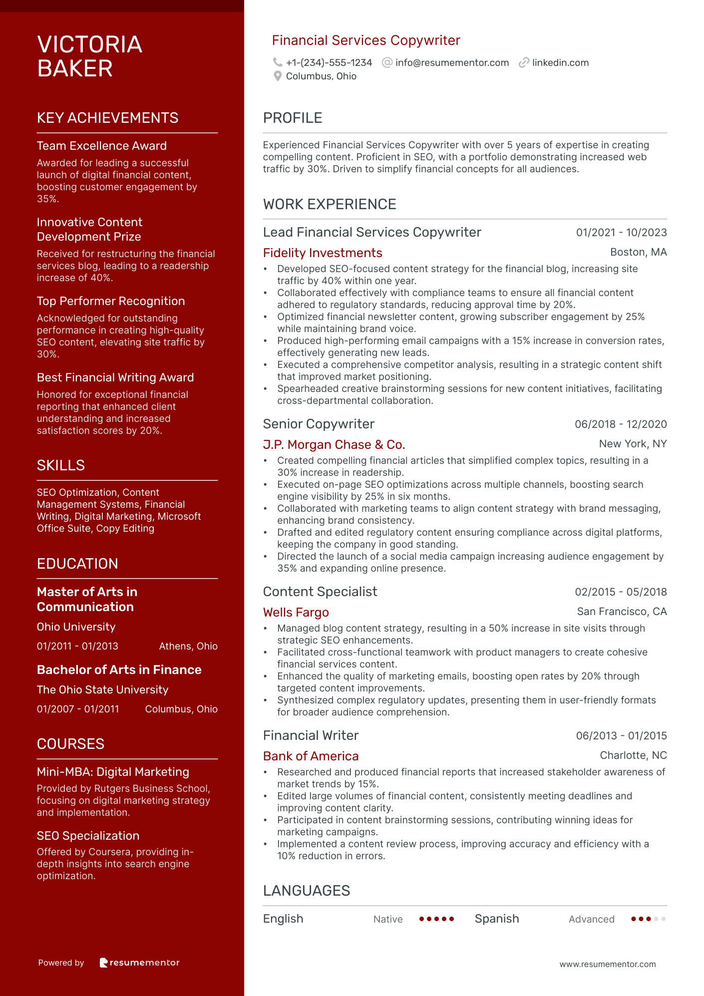 Financial Services Copywriter