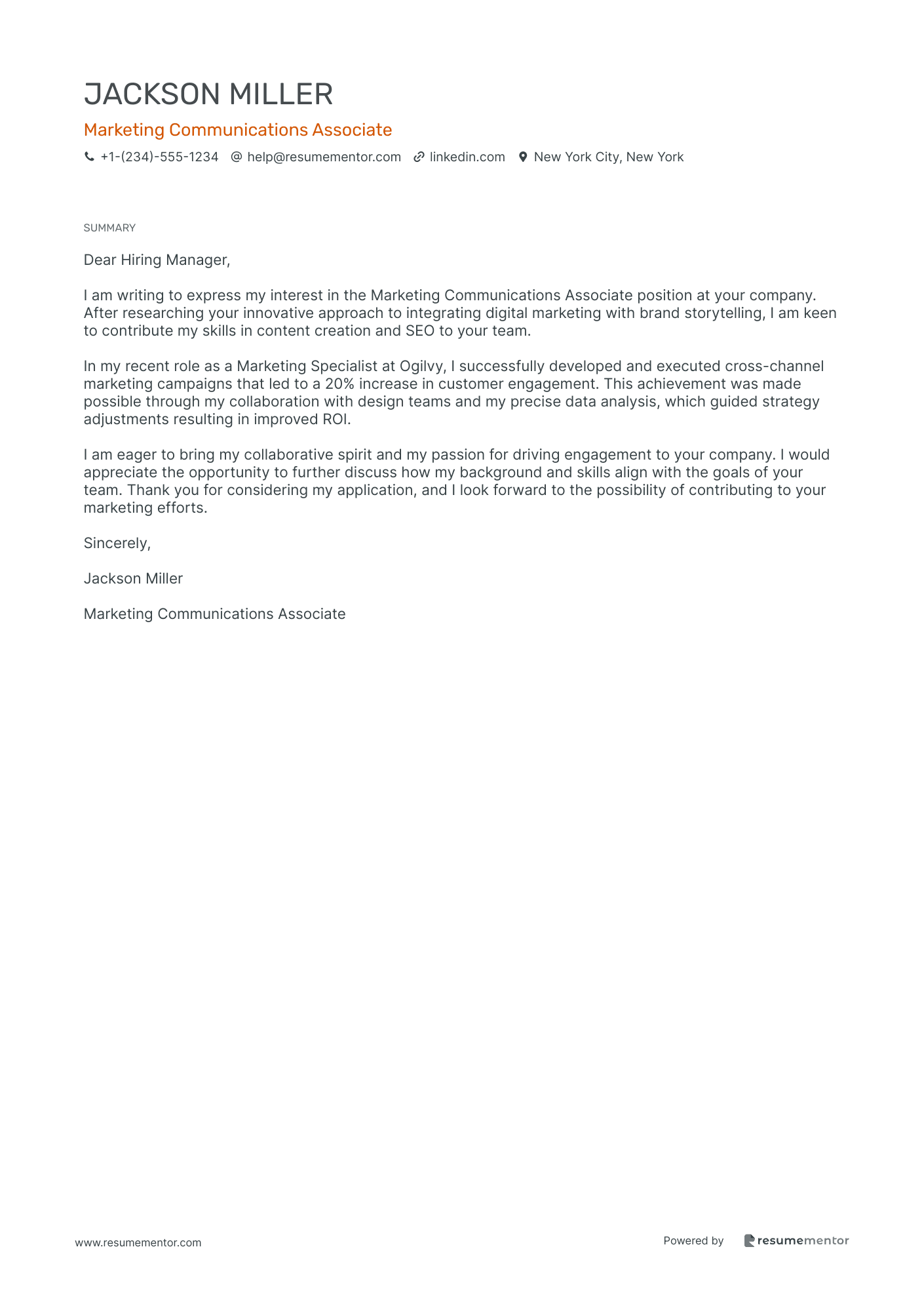 Marketing Communications Associate