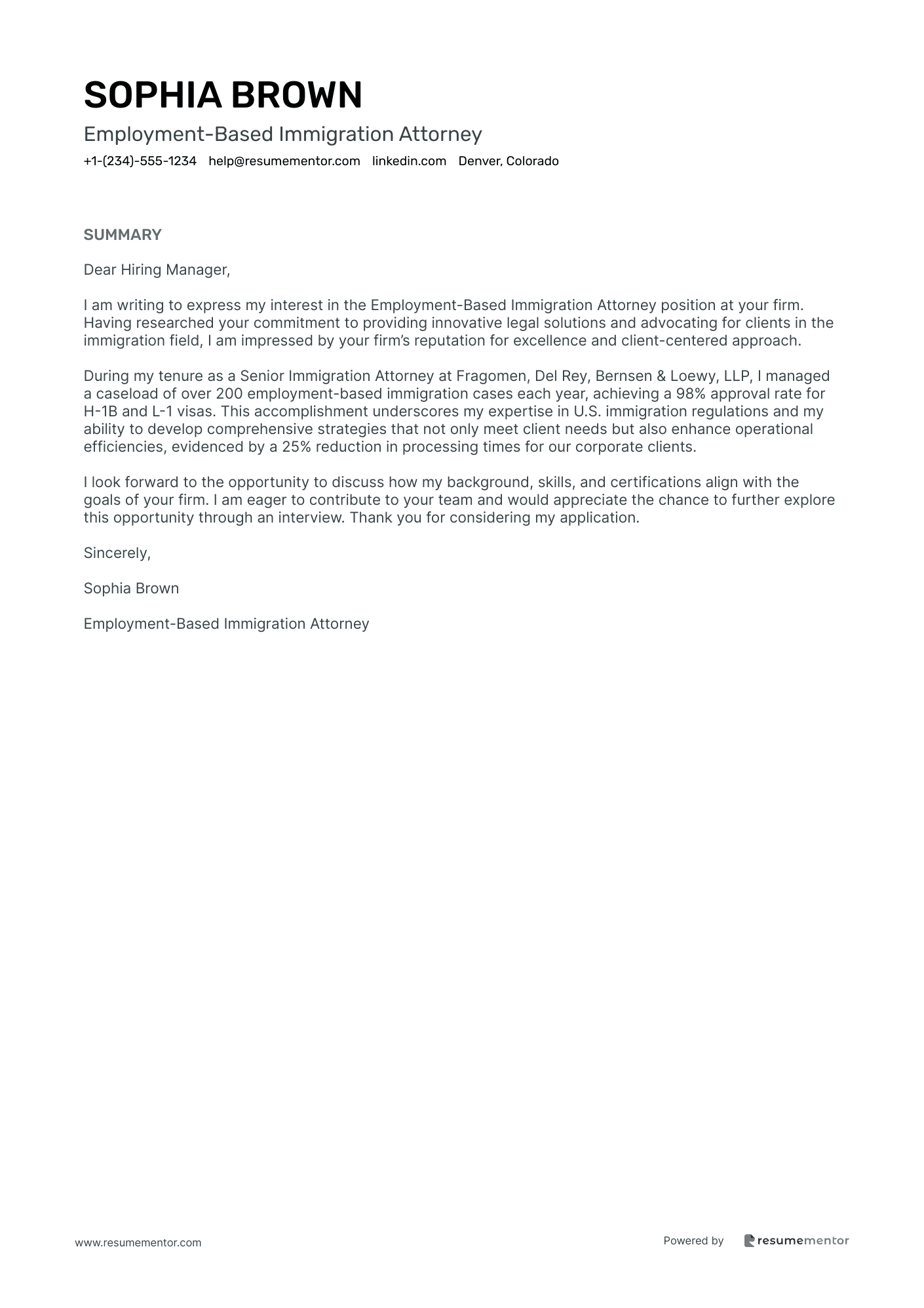 Employment Based Immigration Attorney