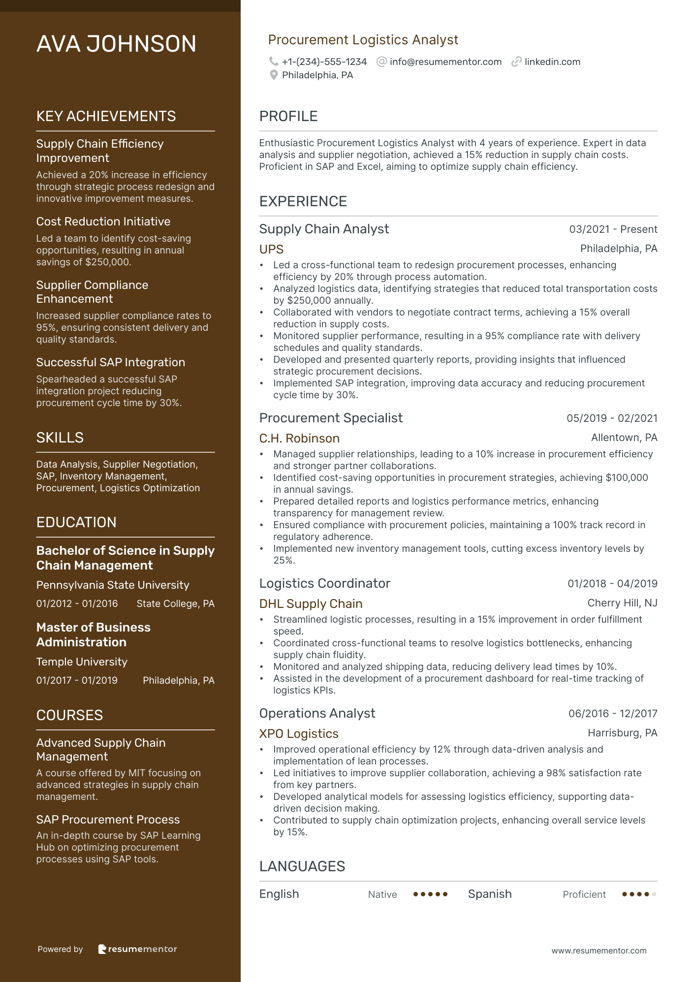 Procurement Logistics Analyst