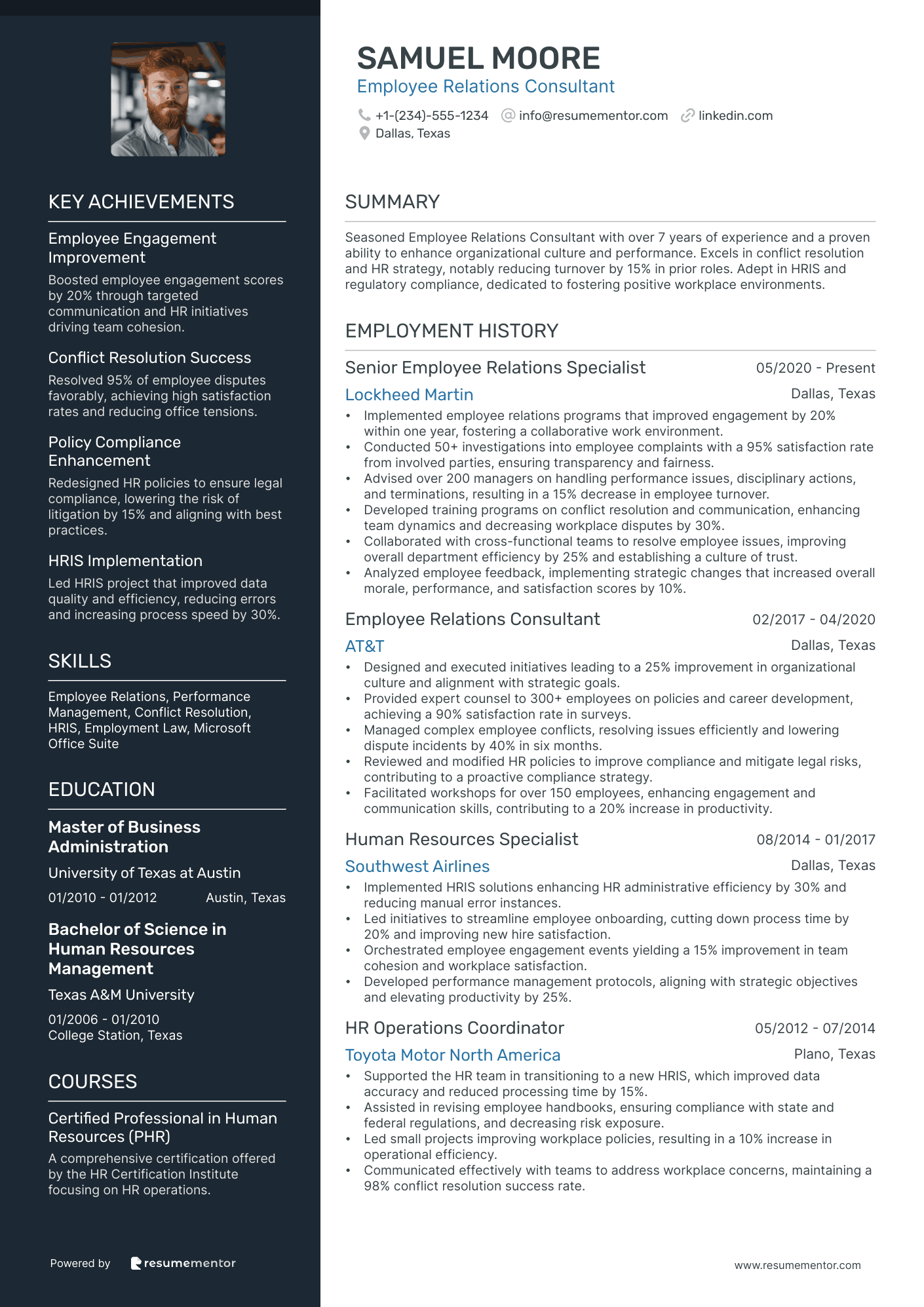 Employee Relations Consultant