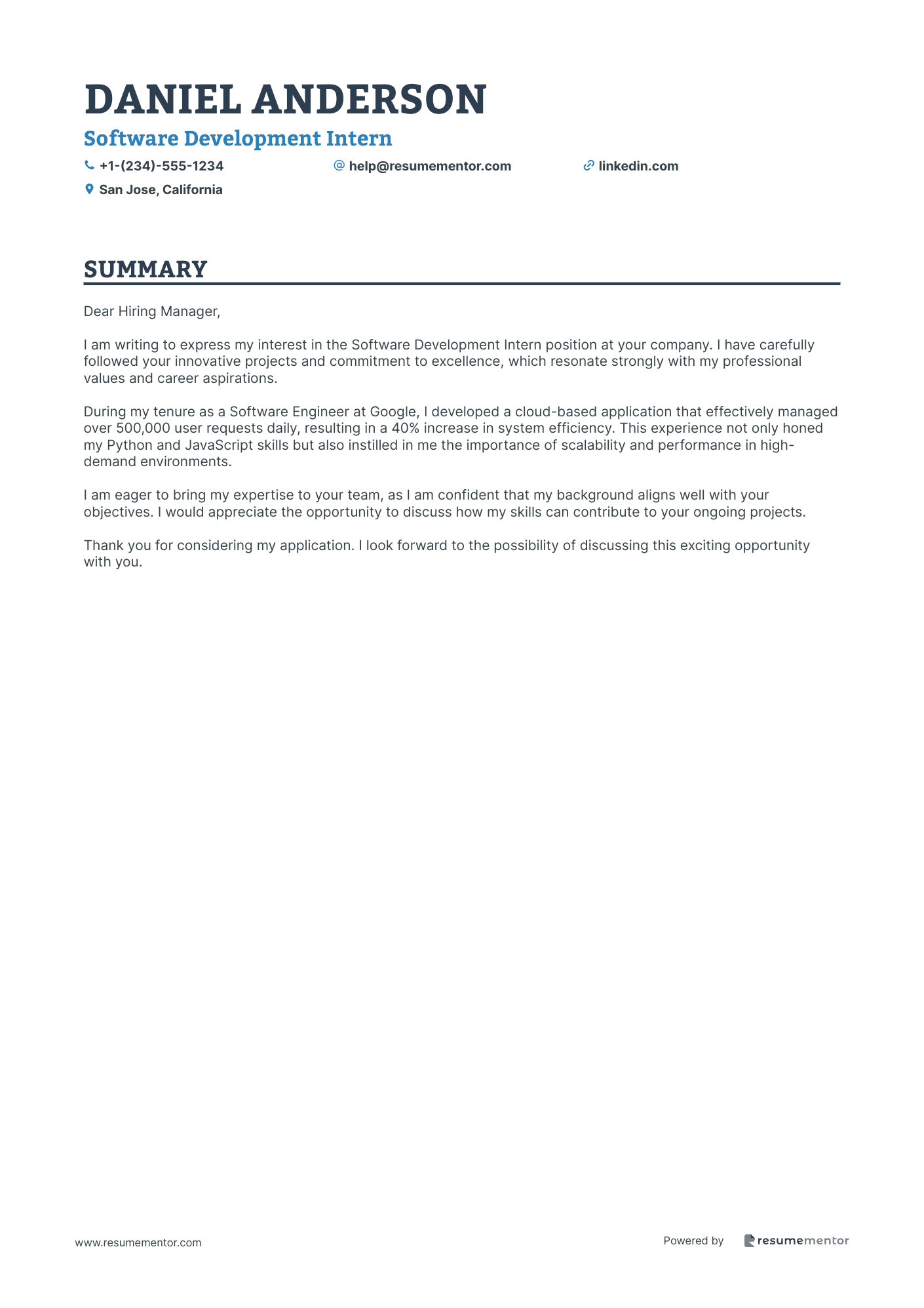 Software Development Intern