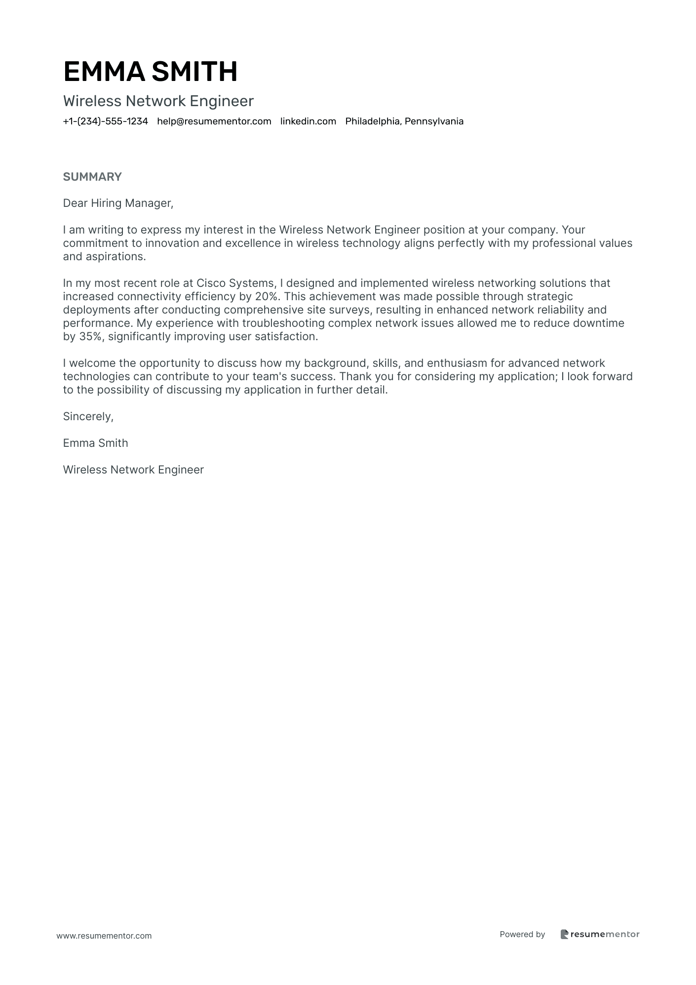 Wireless Network Engineer