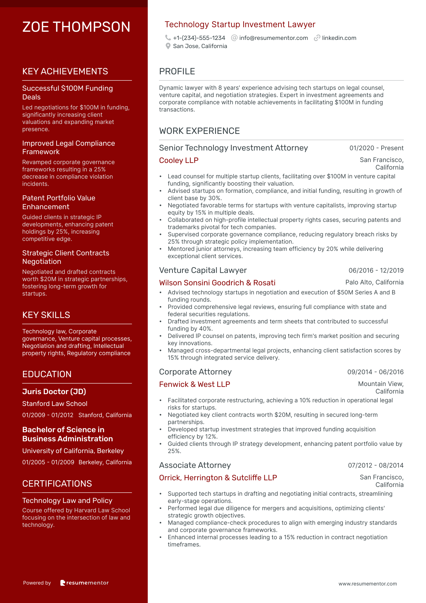 Technology Startup Investment Lawyer