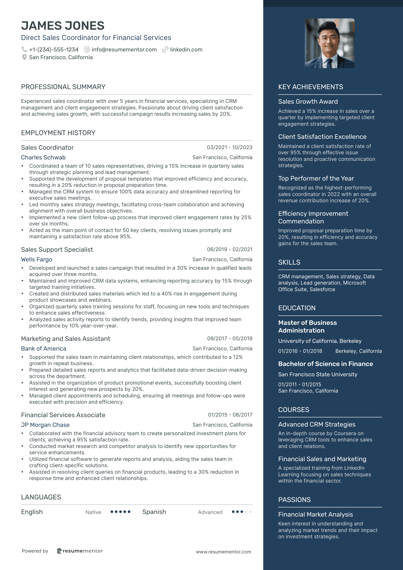 Direct Sales Coordinator for Financial Services