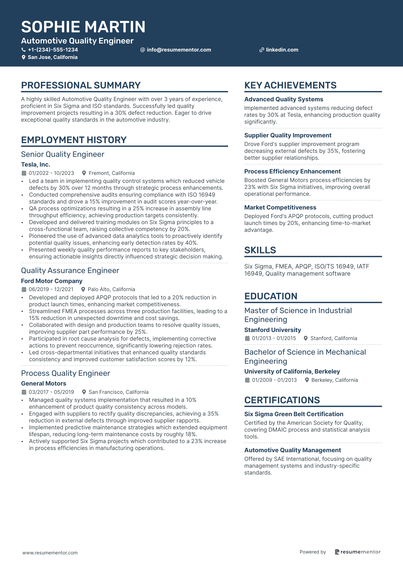 Automotive Quality Engineer