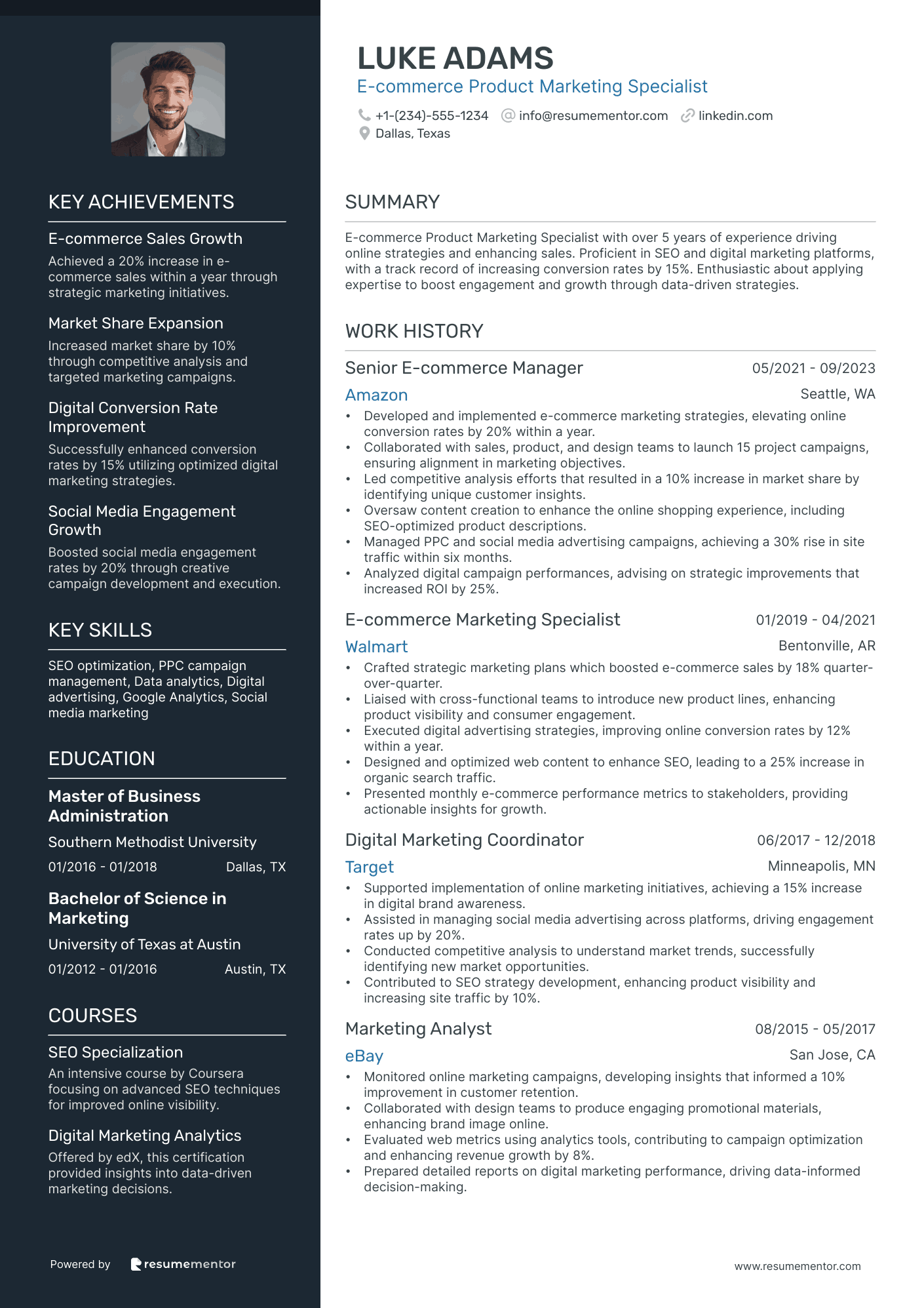 E commerce Product Marketing Specialist