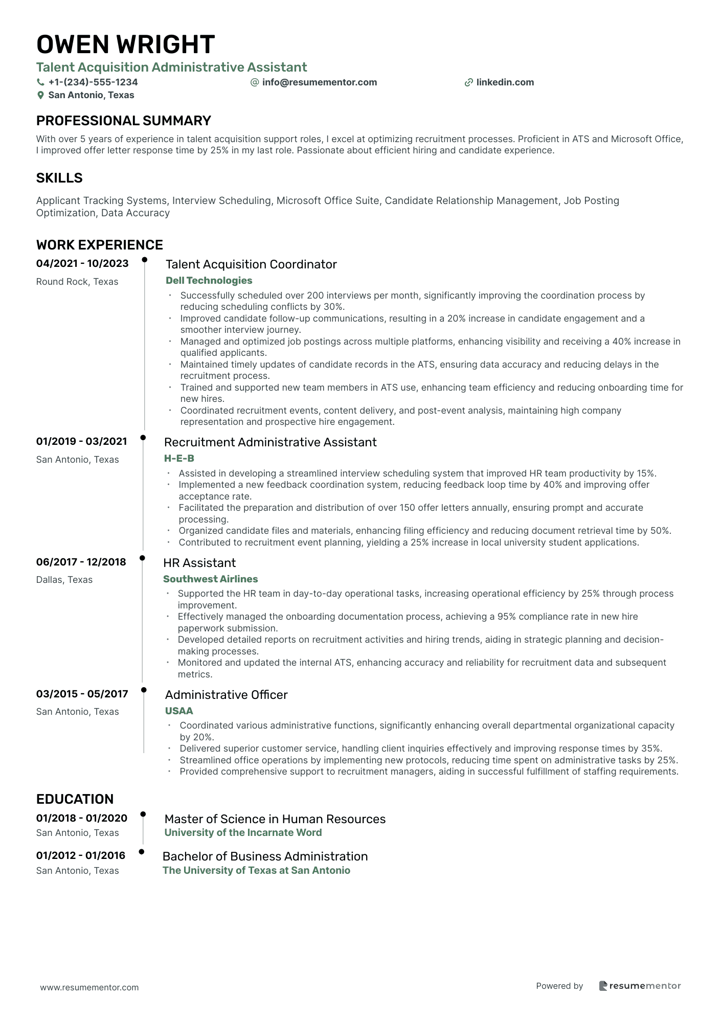 Talent Acquisition Administrative Assistant