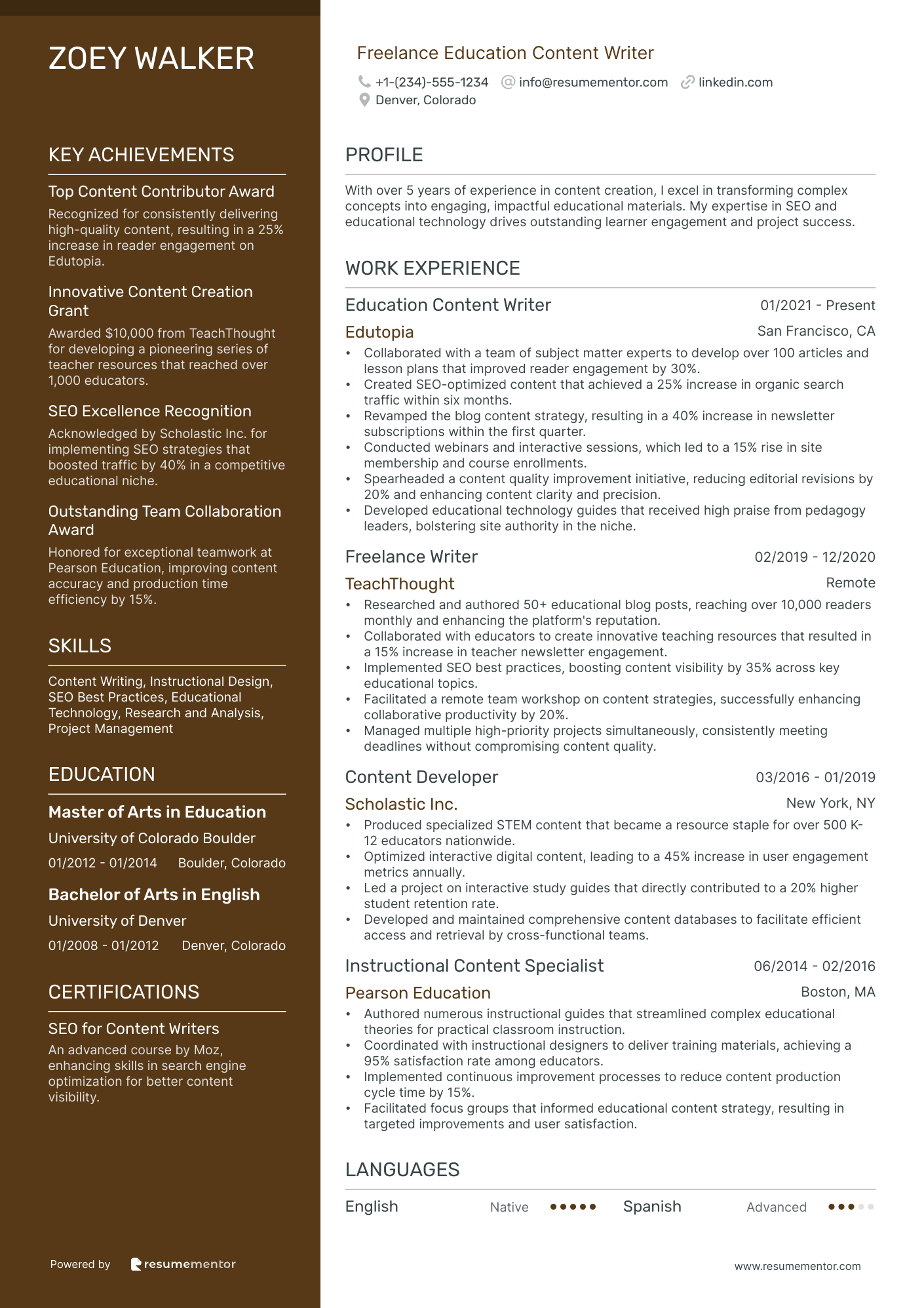 Freelance Education Content Writer