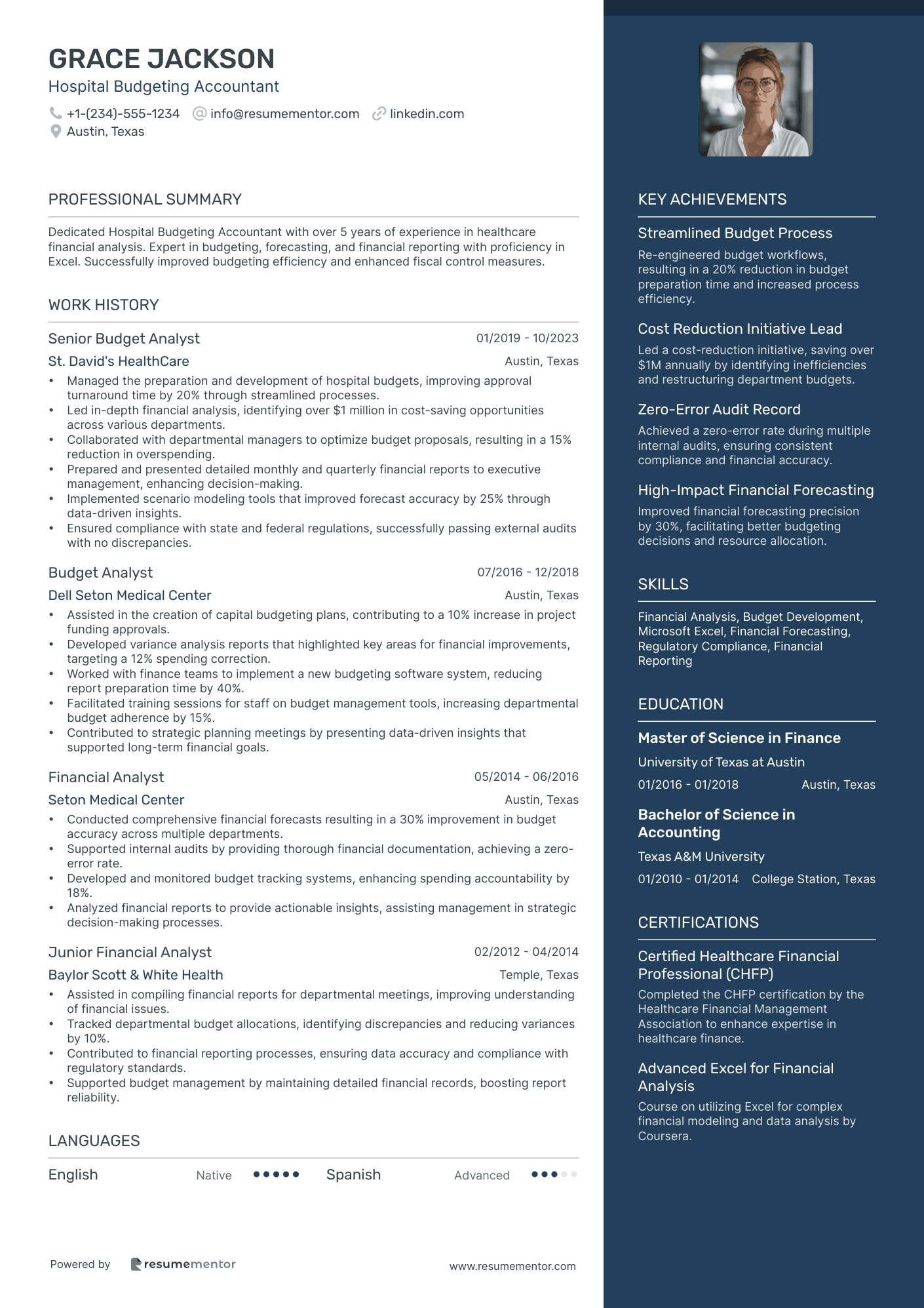 Hospital Budgeting Accountant