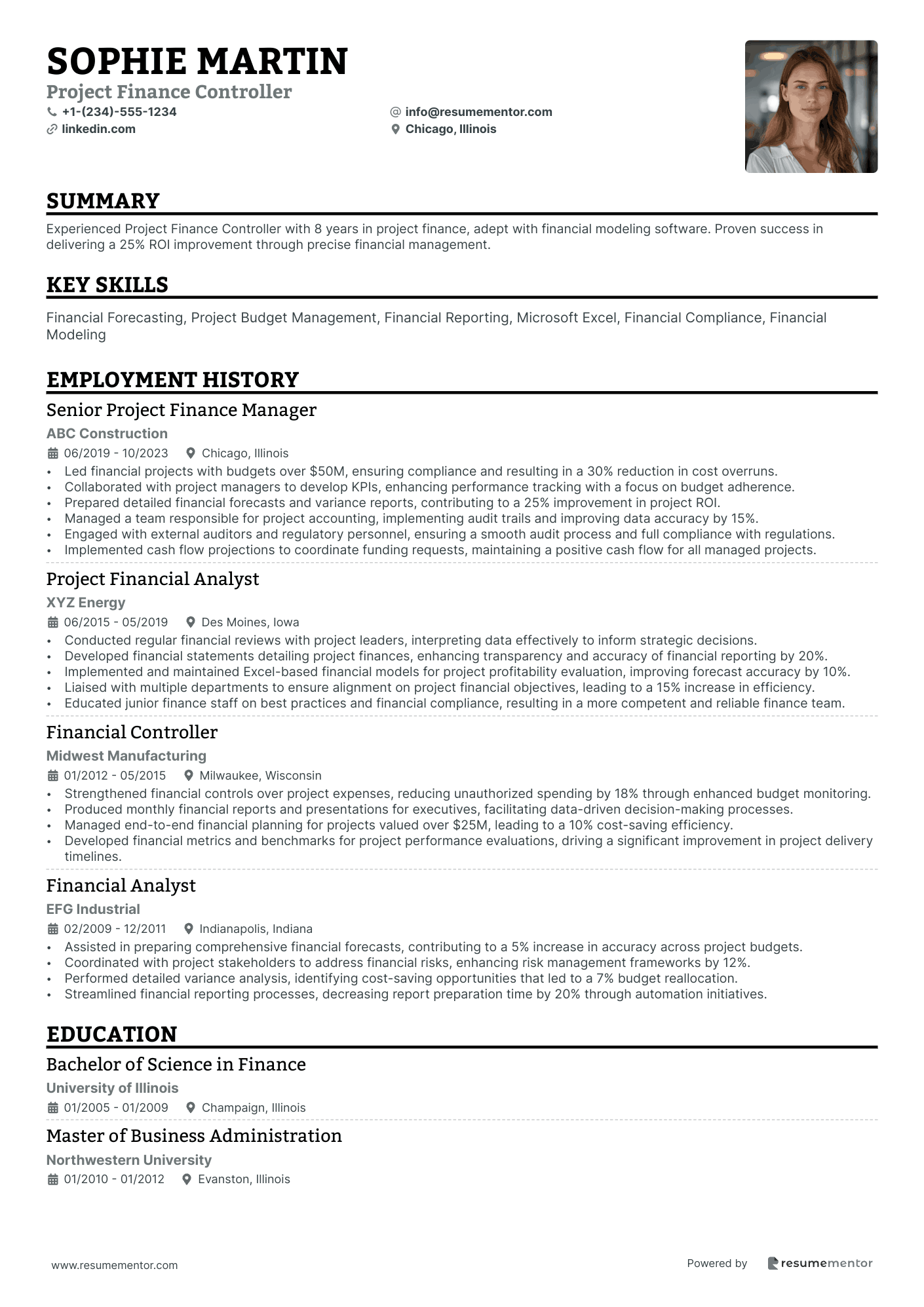 Project Finance Controller