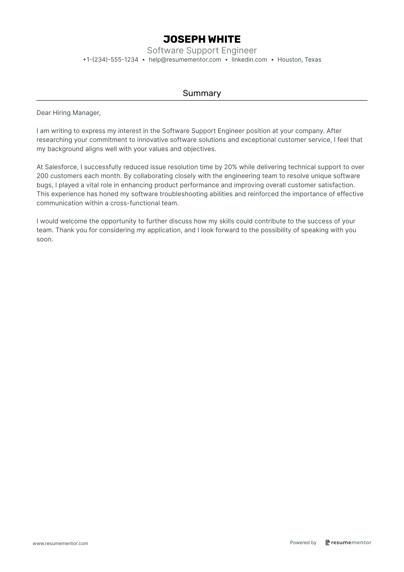 Software Support Engineer