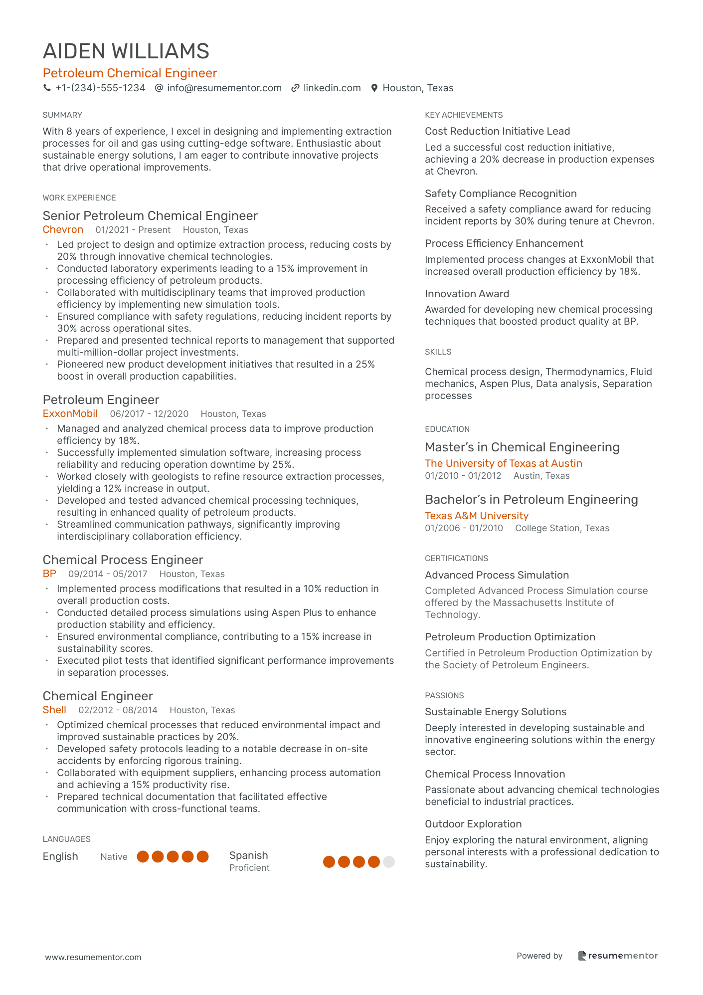 Petroleum Chemical Engineer