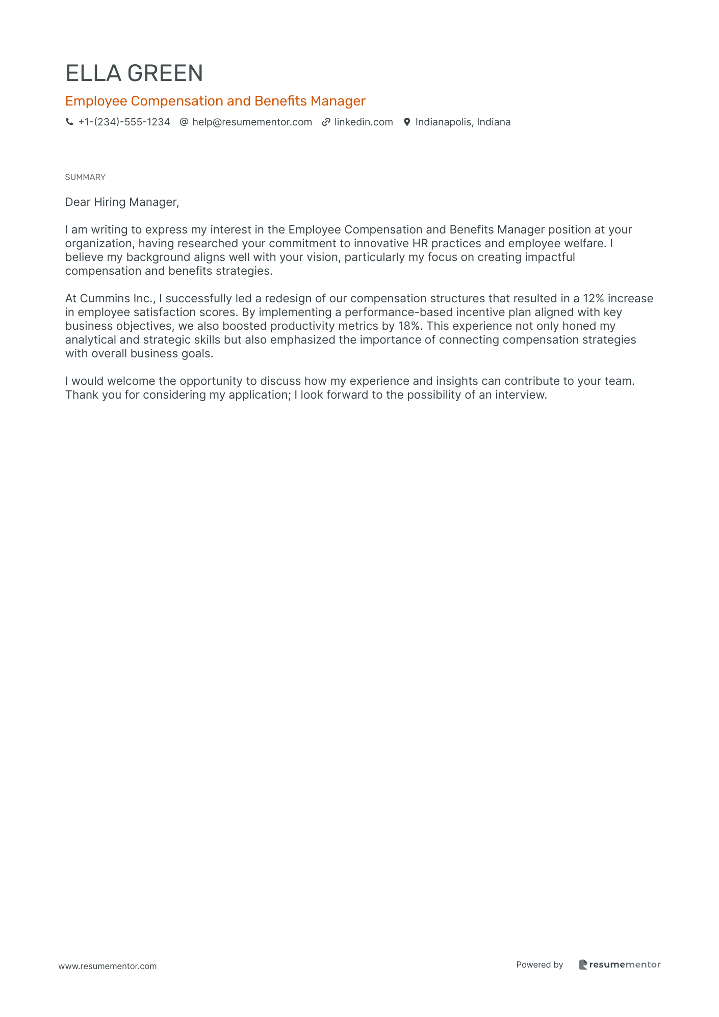 Employee Compensation and Benefits Manager