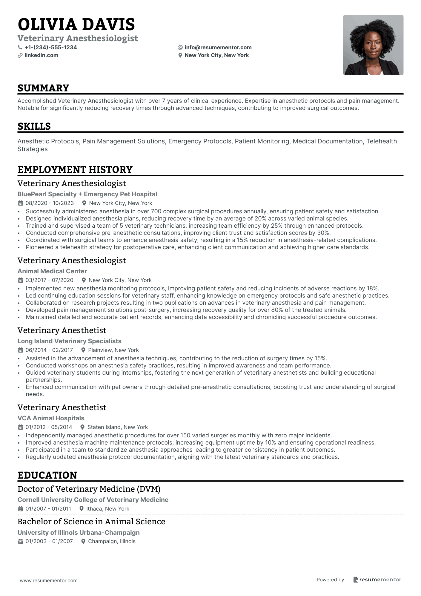 Veterinary Anesthesiologist