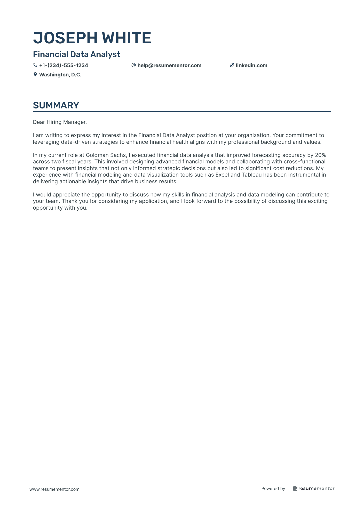 Financial Data Analyst