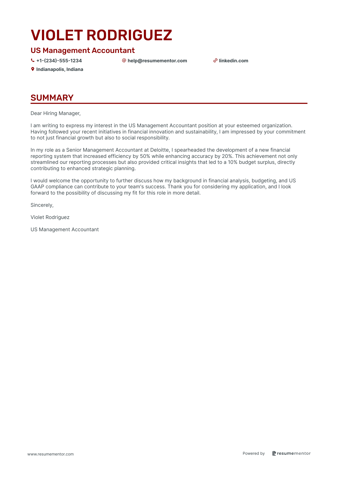 US Management Accountant
