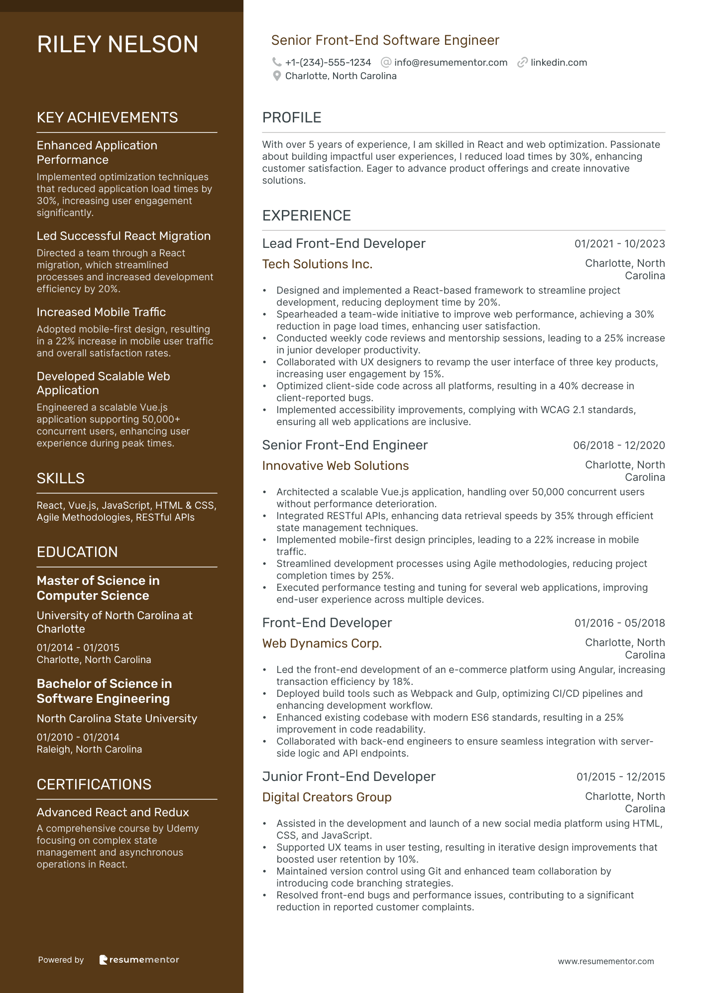Senior Front End Software Engineer
