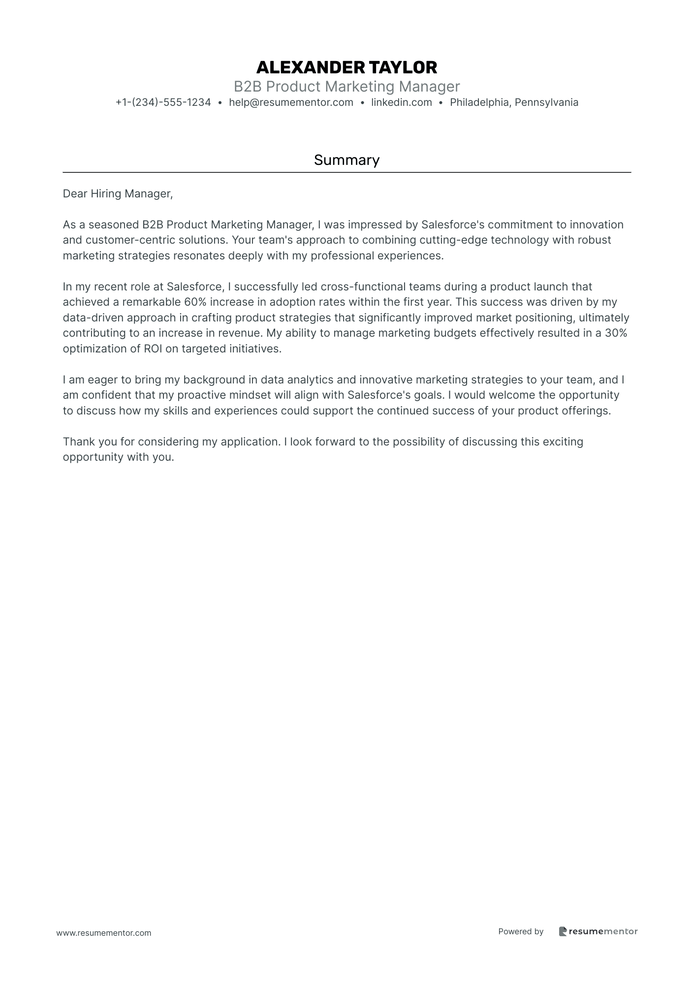 B2B Product Marketing Manager