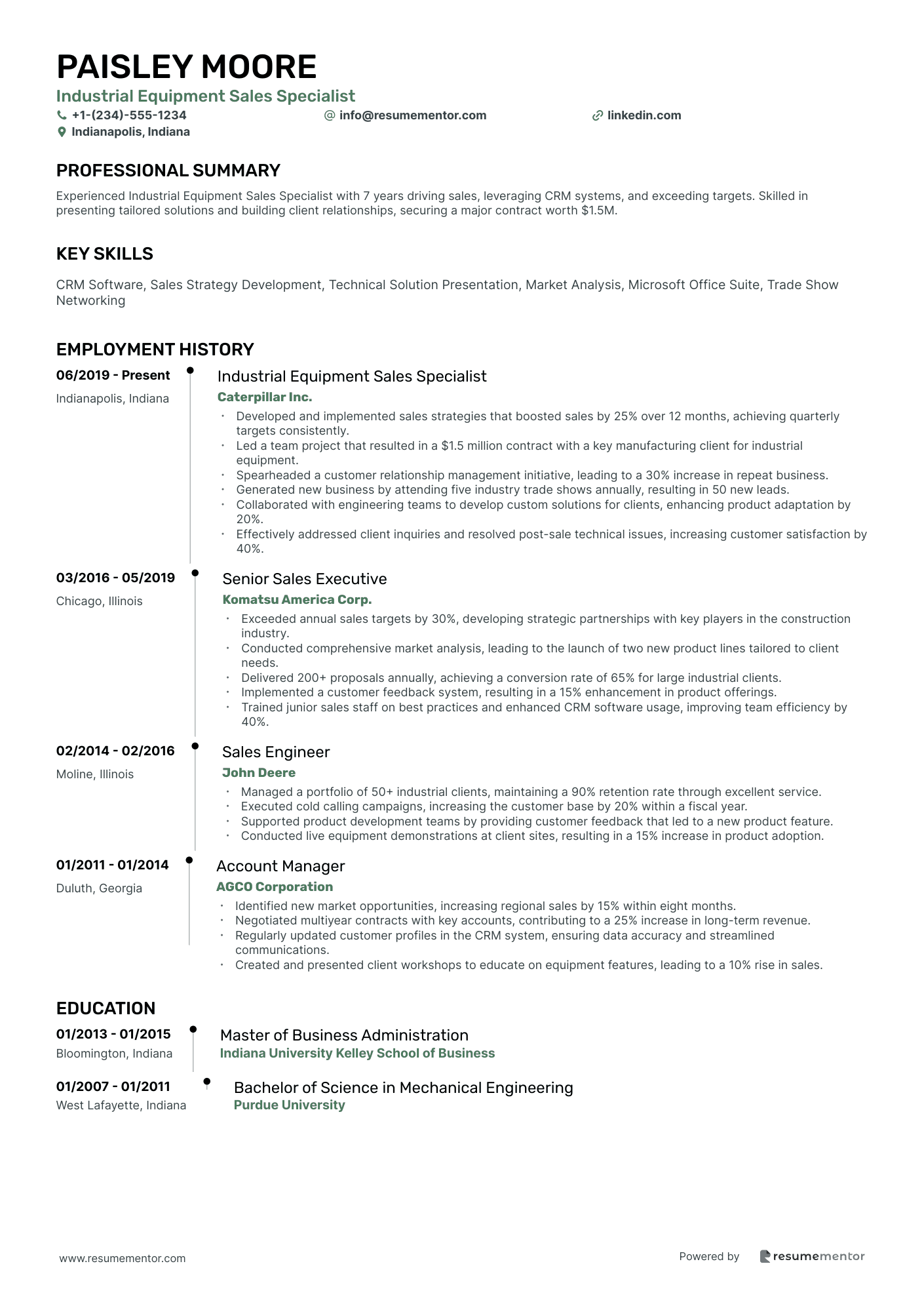 Industrial Equipment Sales Specialist