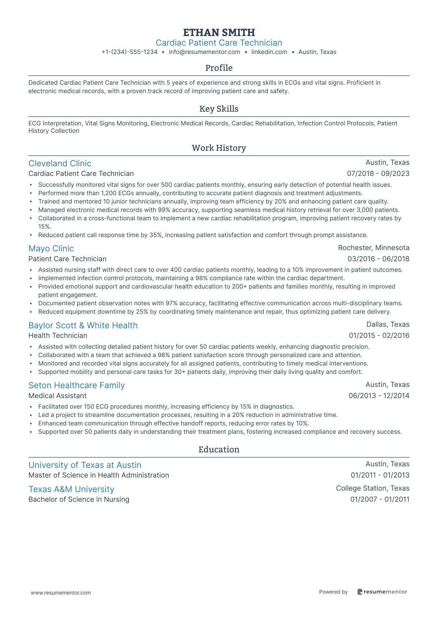 Cardiac Patient Care Technician