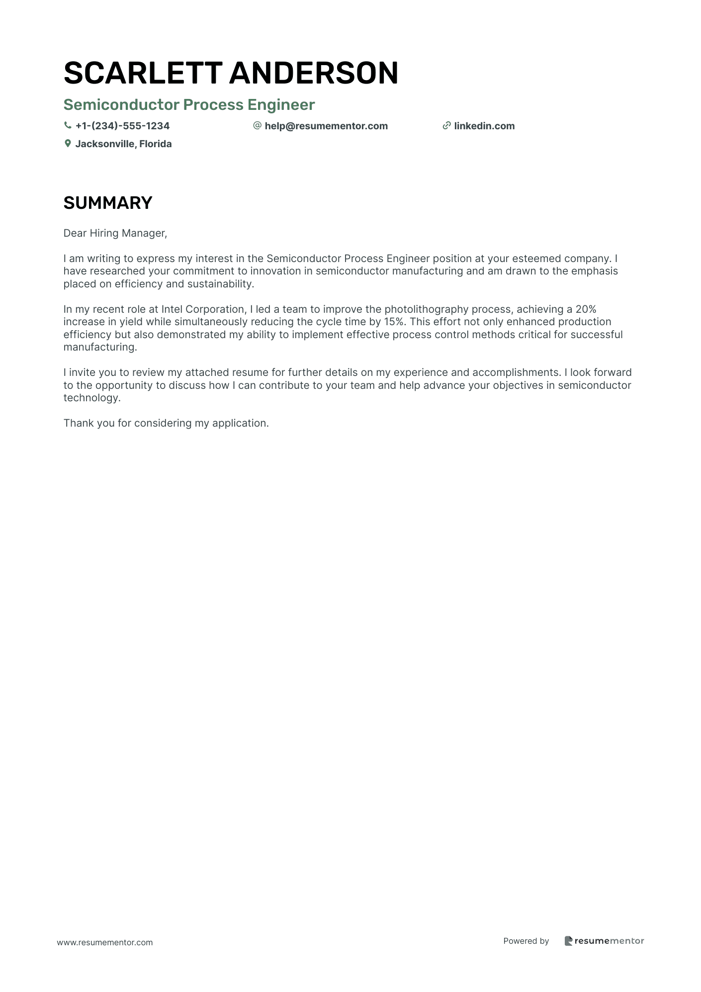 Semiconductor Process Engineer
