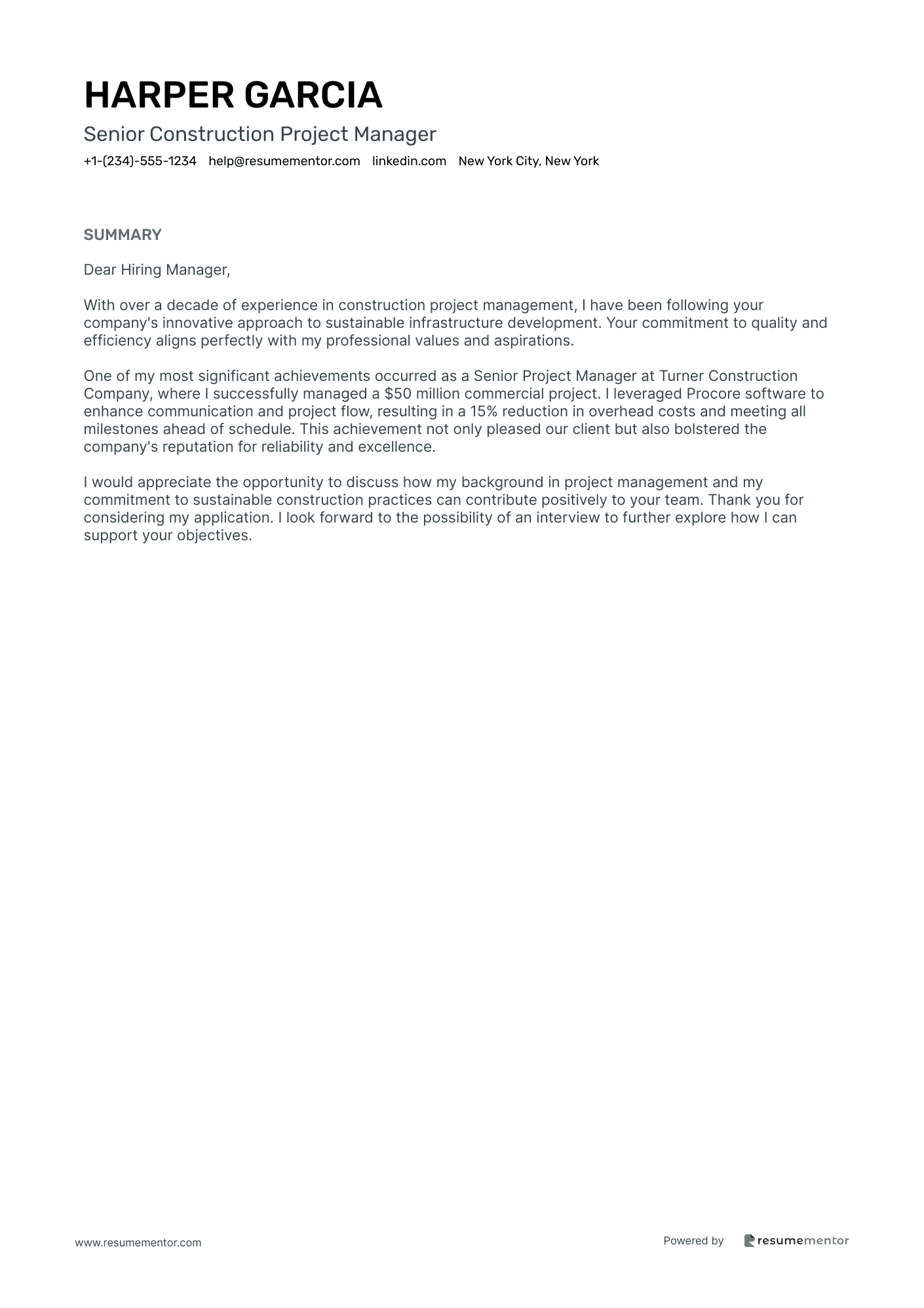 Senior Construction Project Manager