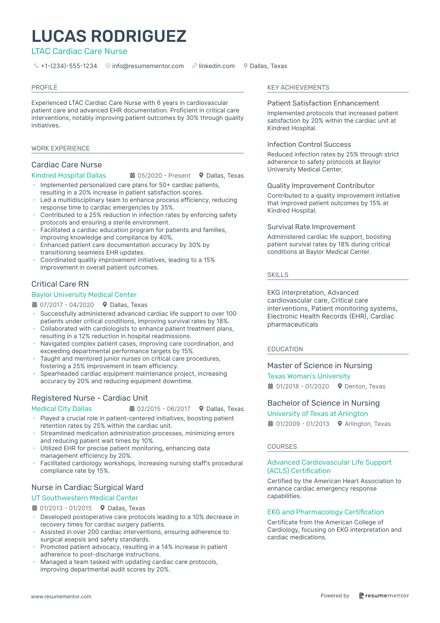 LTAC Cardiac Care Nurse