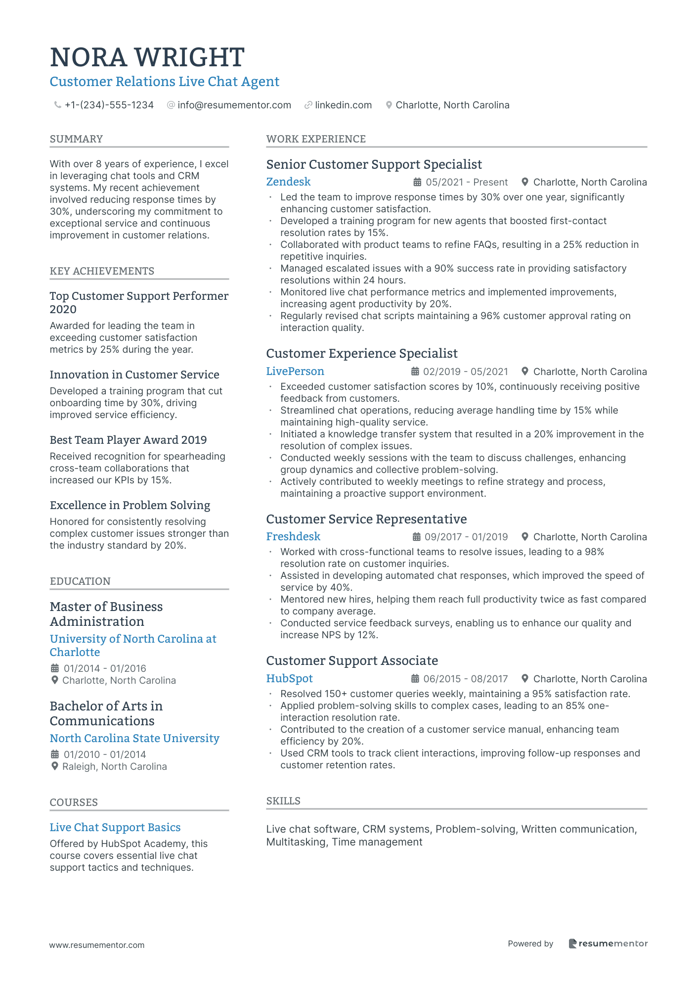 Customer Relations Live Chat Agent