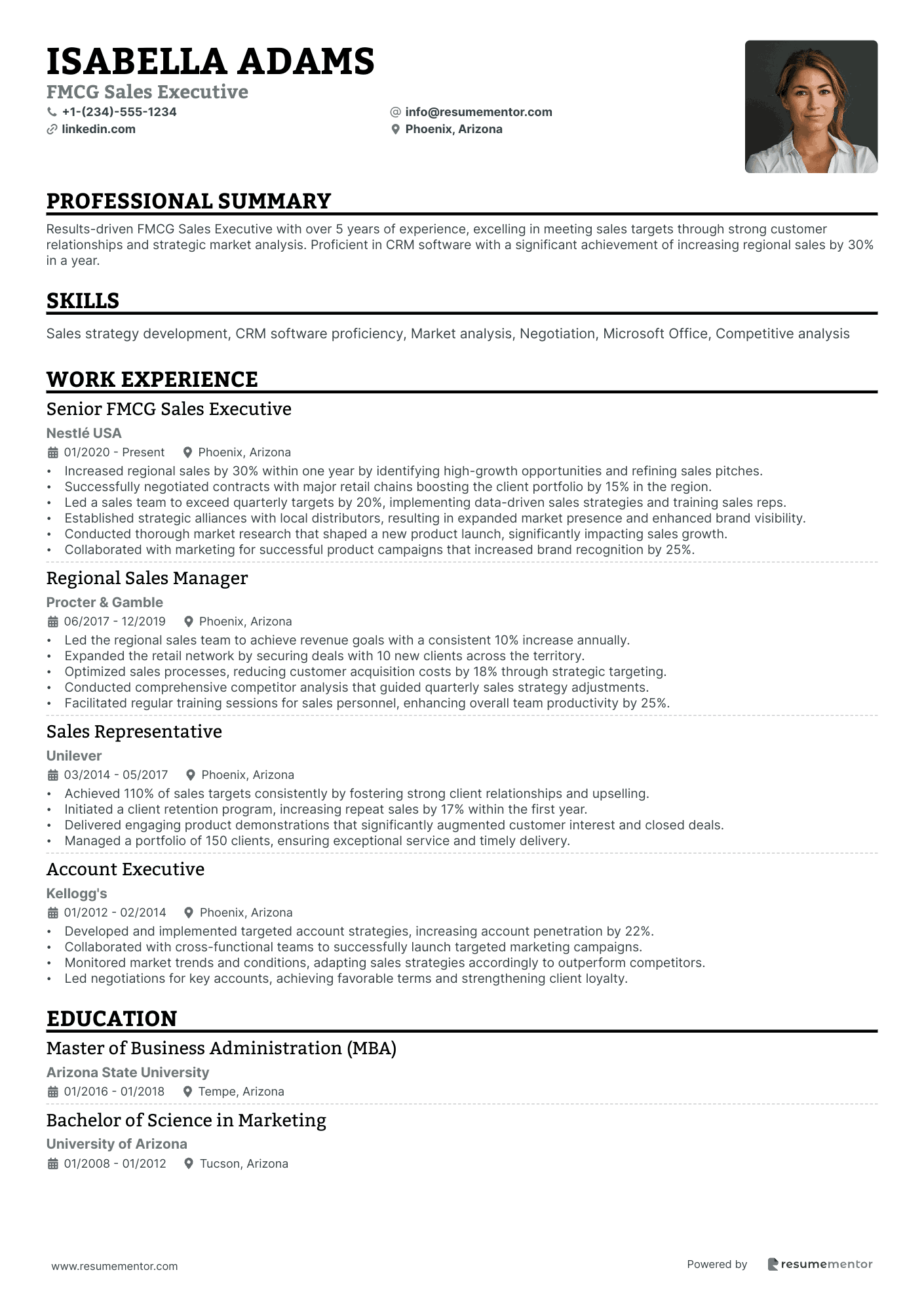 FMCG Sales Executive