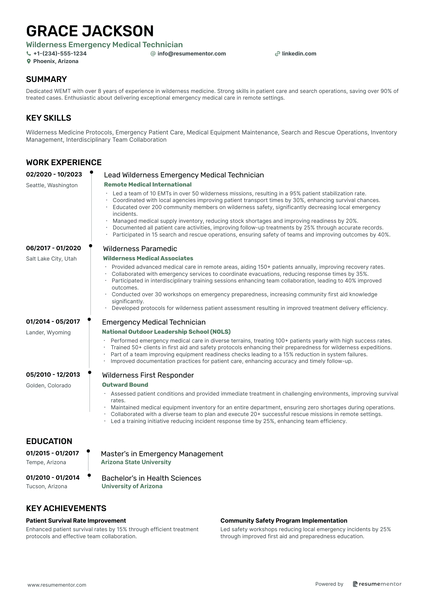 Wilderness Emergency Medical Technician