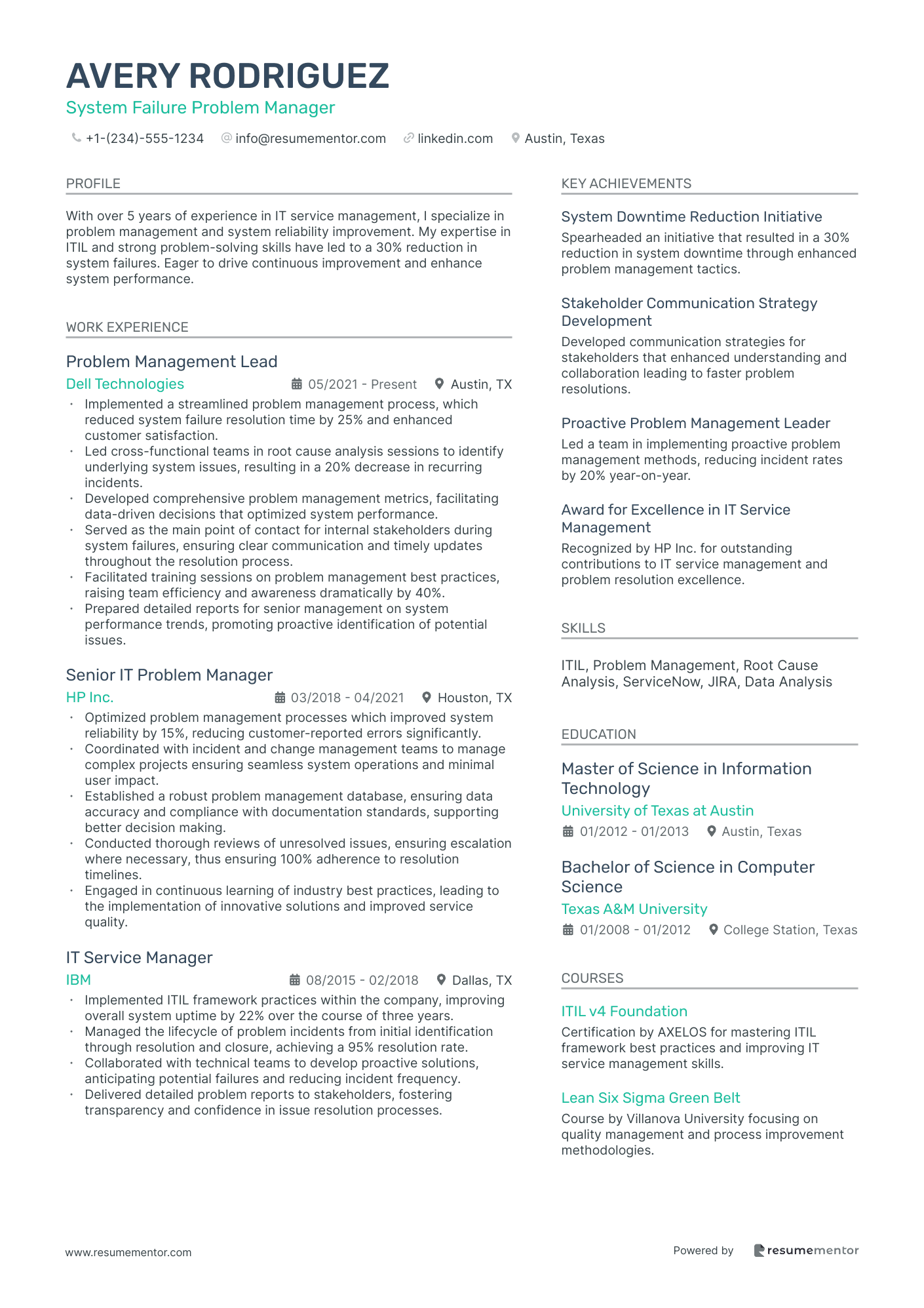 System Failure Problem Manager