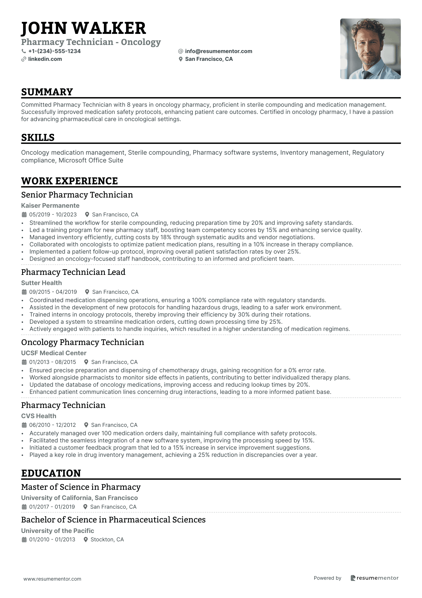 Pharmacy Technician   Oncology