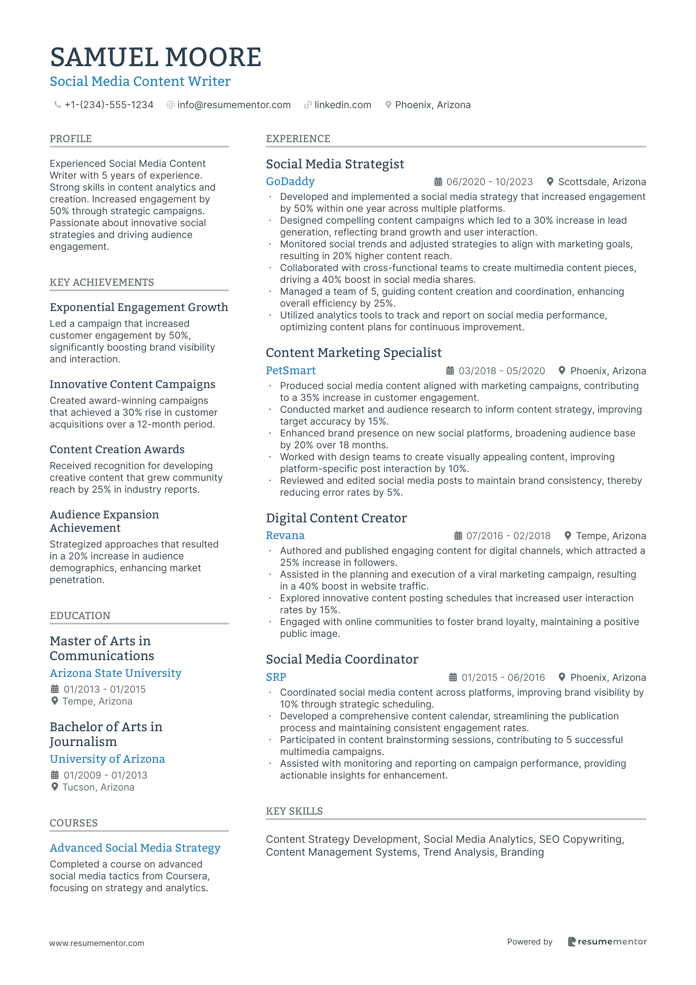 Social Media Content Writer
