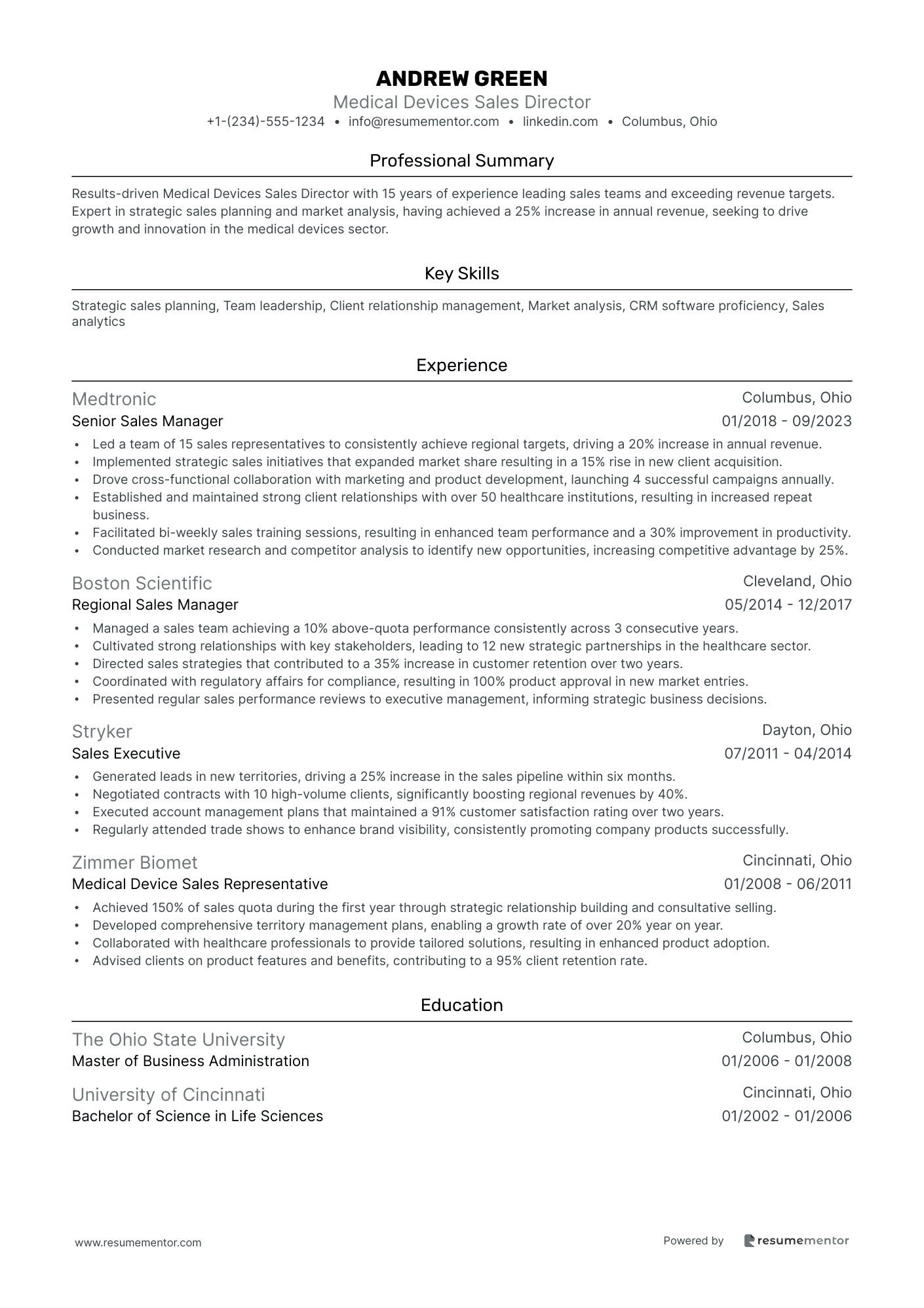 Medical Devices Sales Director
