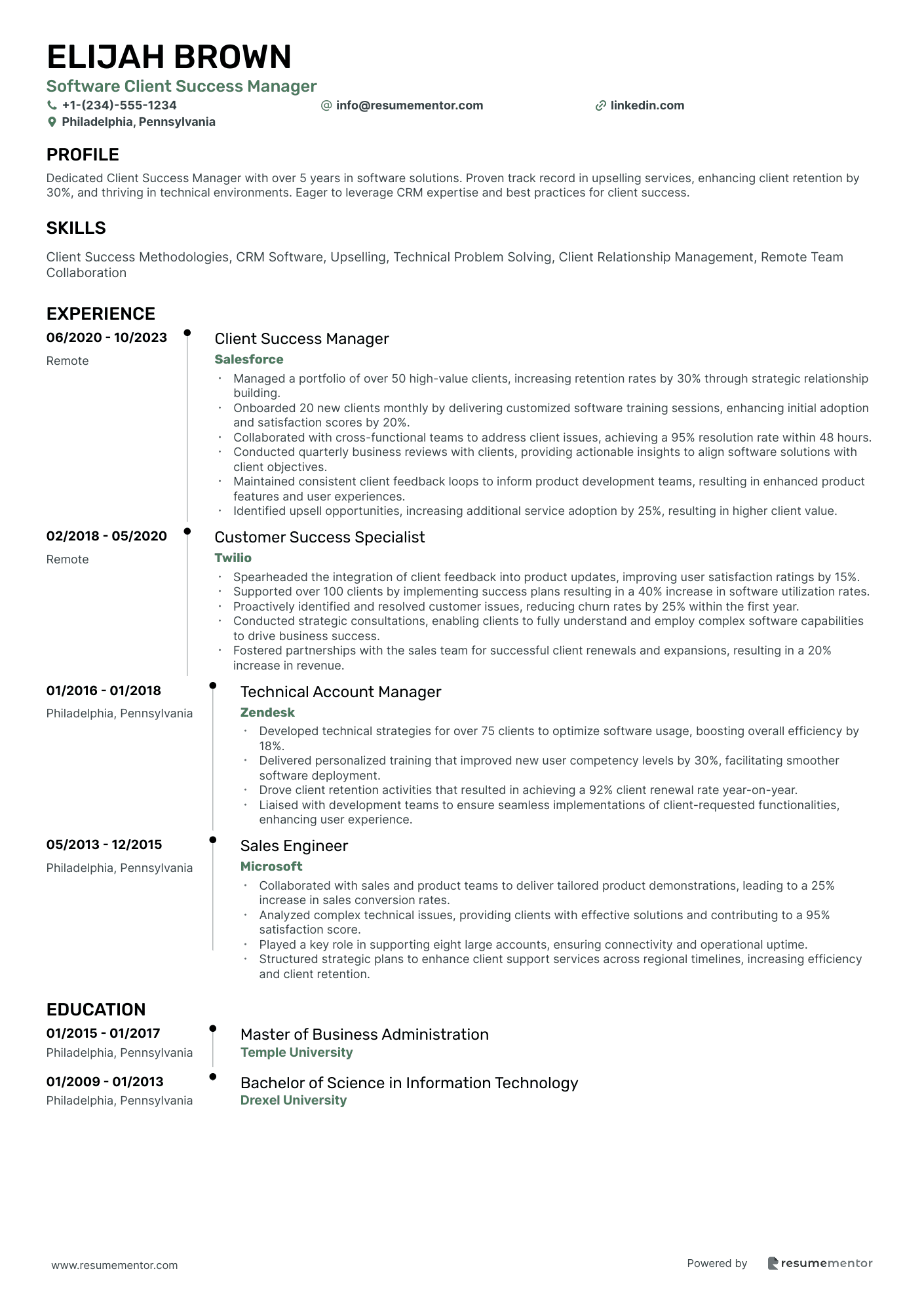 Software Client Success Manager
