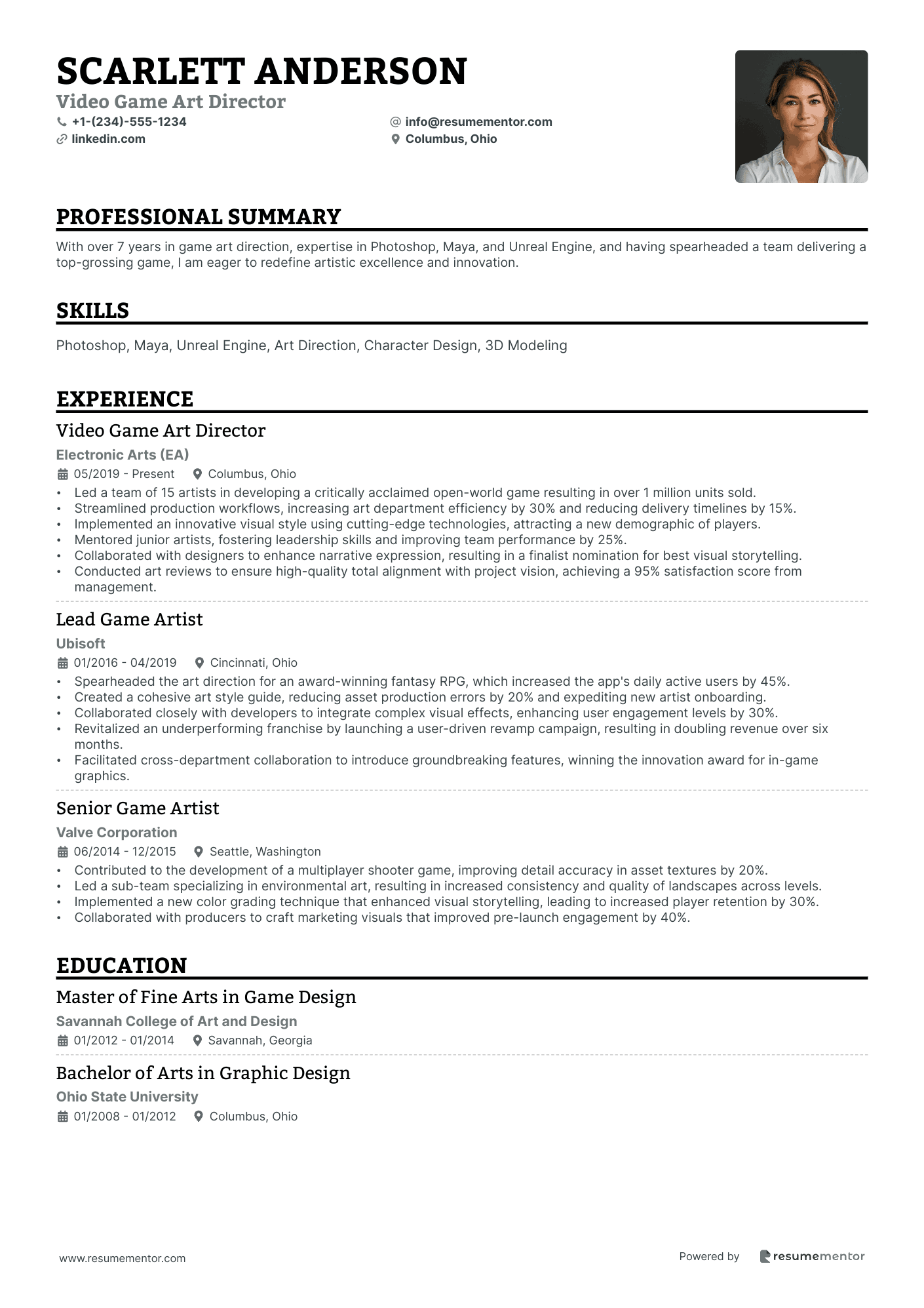 Video Game Art Director