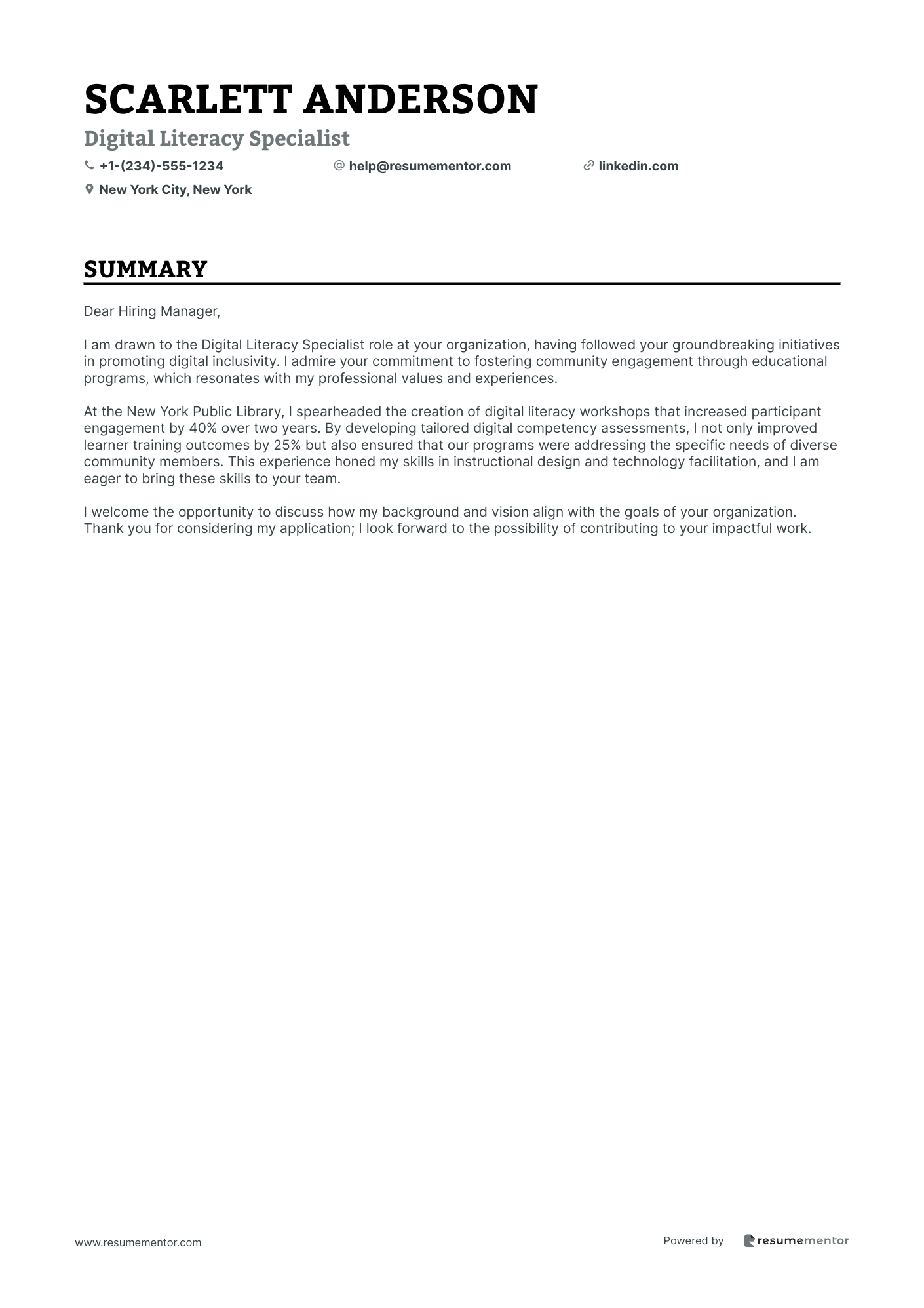 Digital Literacy Specialist