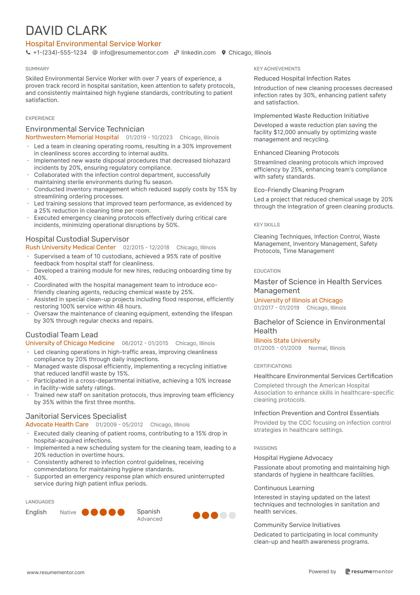 Hospital Environmental Service Worker
