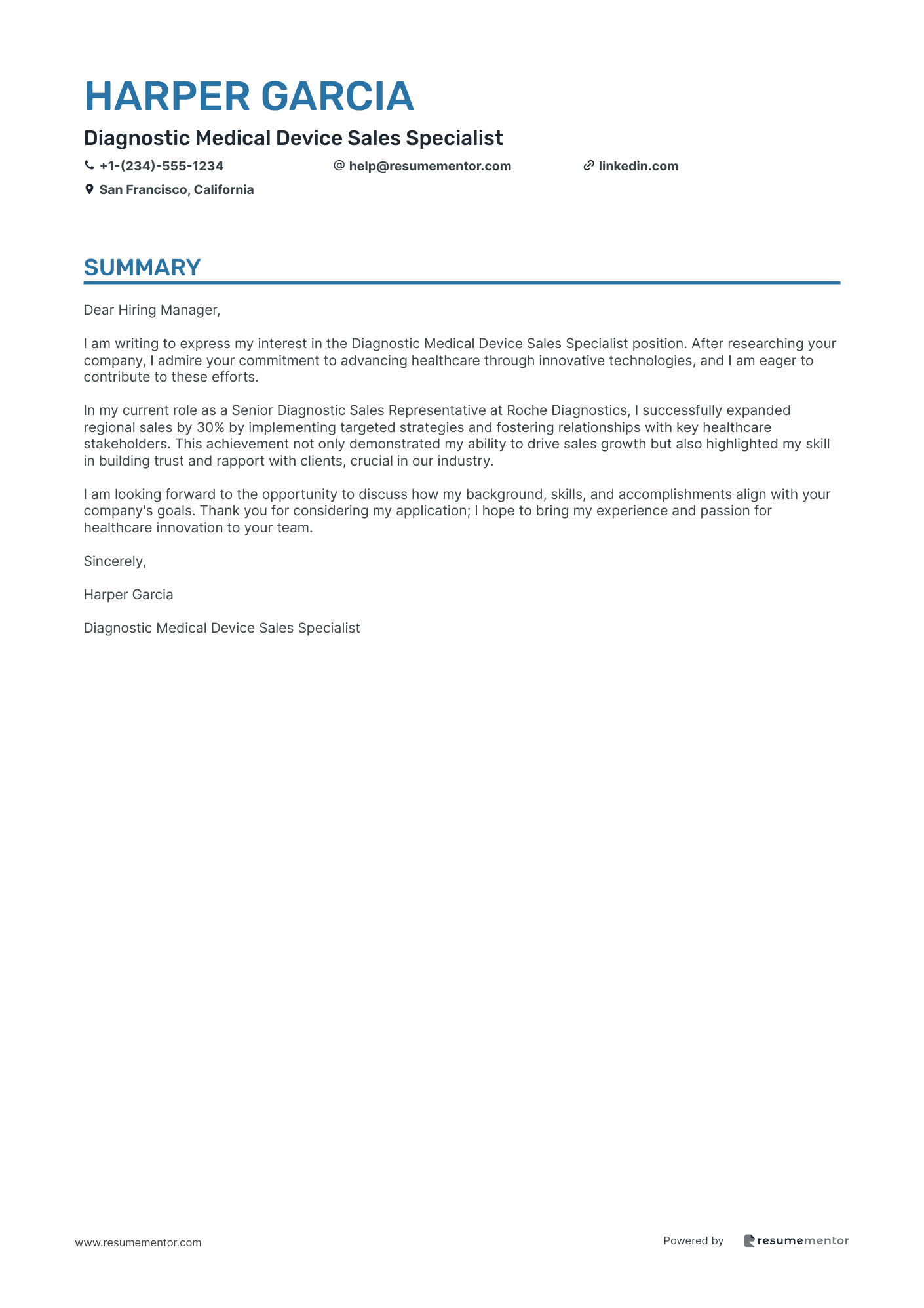 Diagnostic Medical Device Sales Specialist