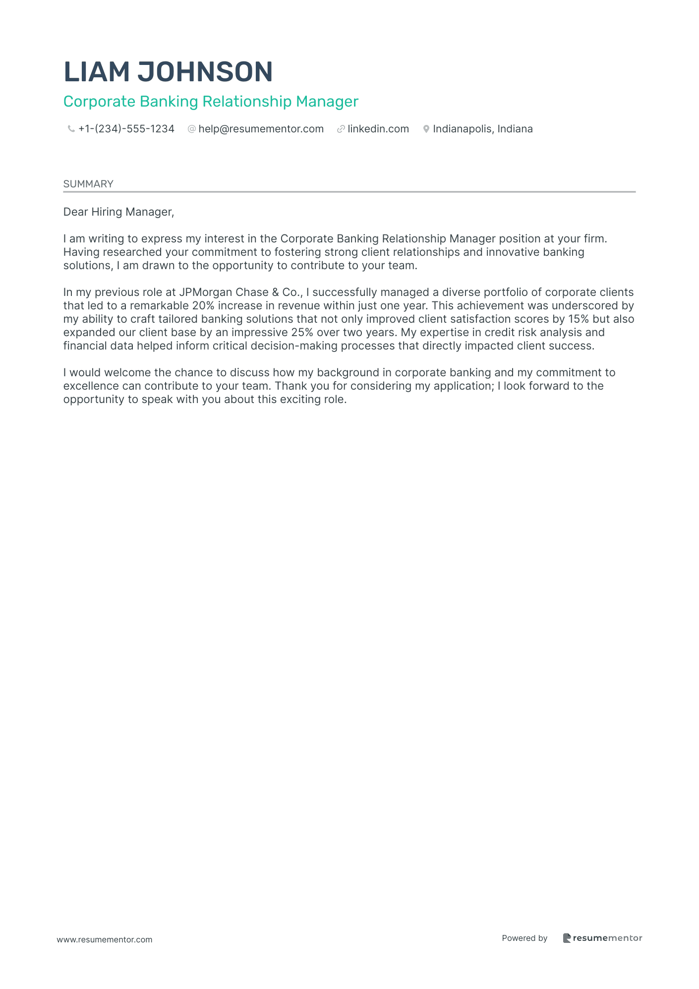 Corporate Banking Relationship Manager