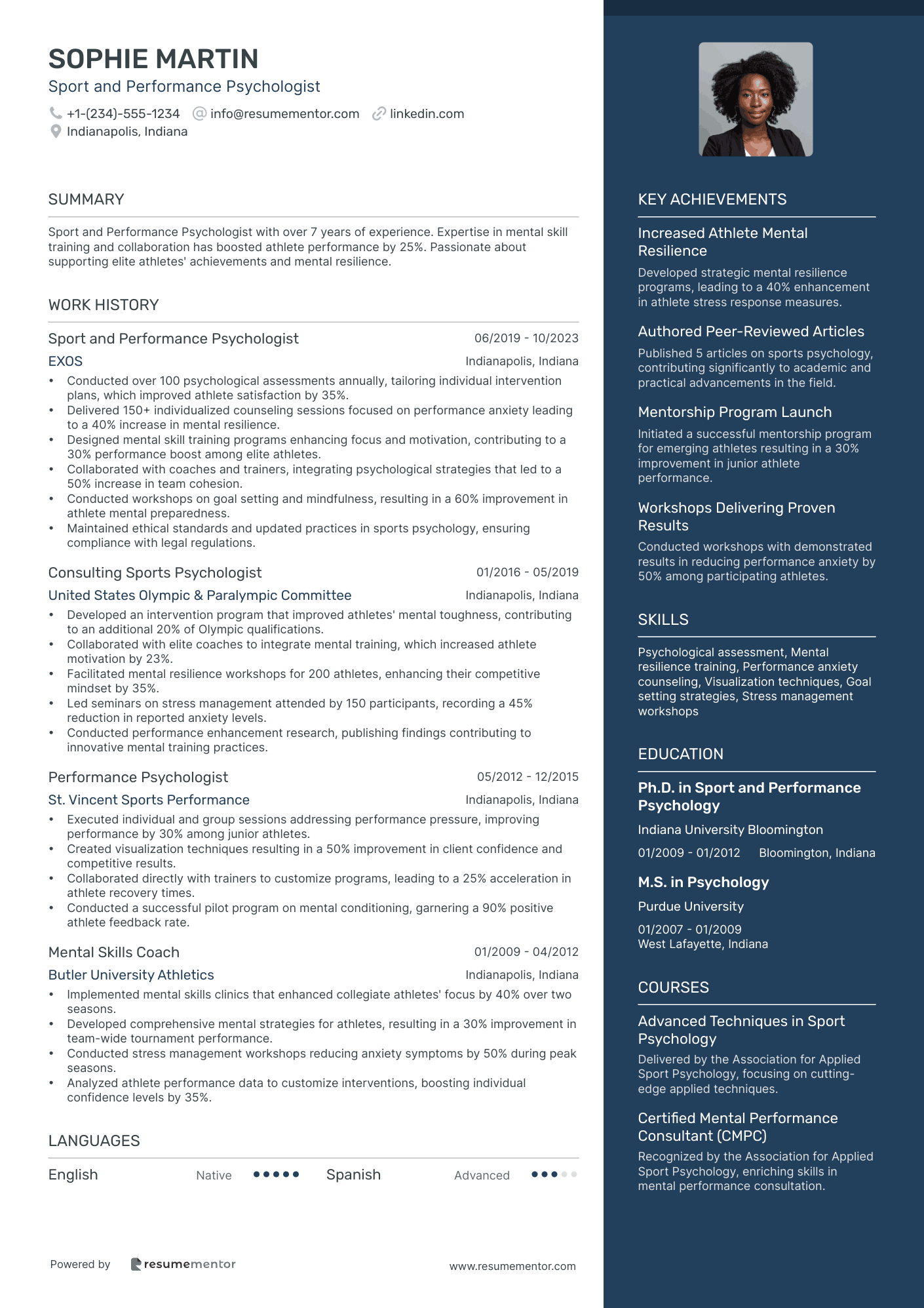 Sport and Performance Psychologist