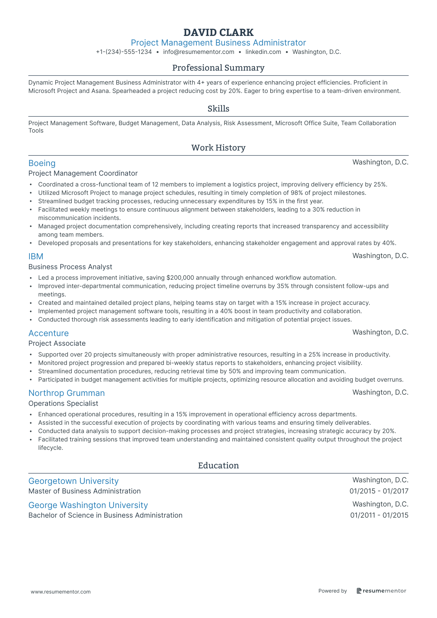 Project Management Business Administrator